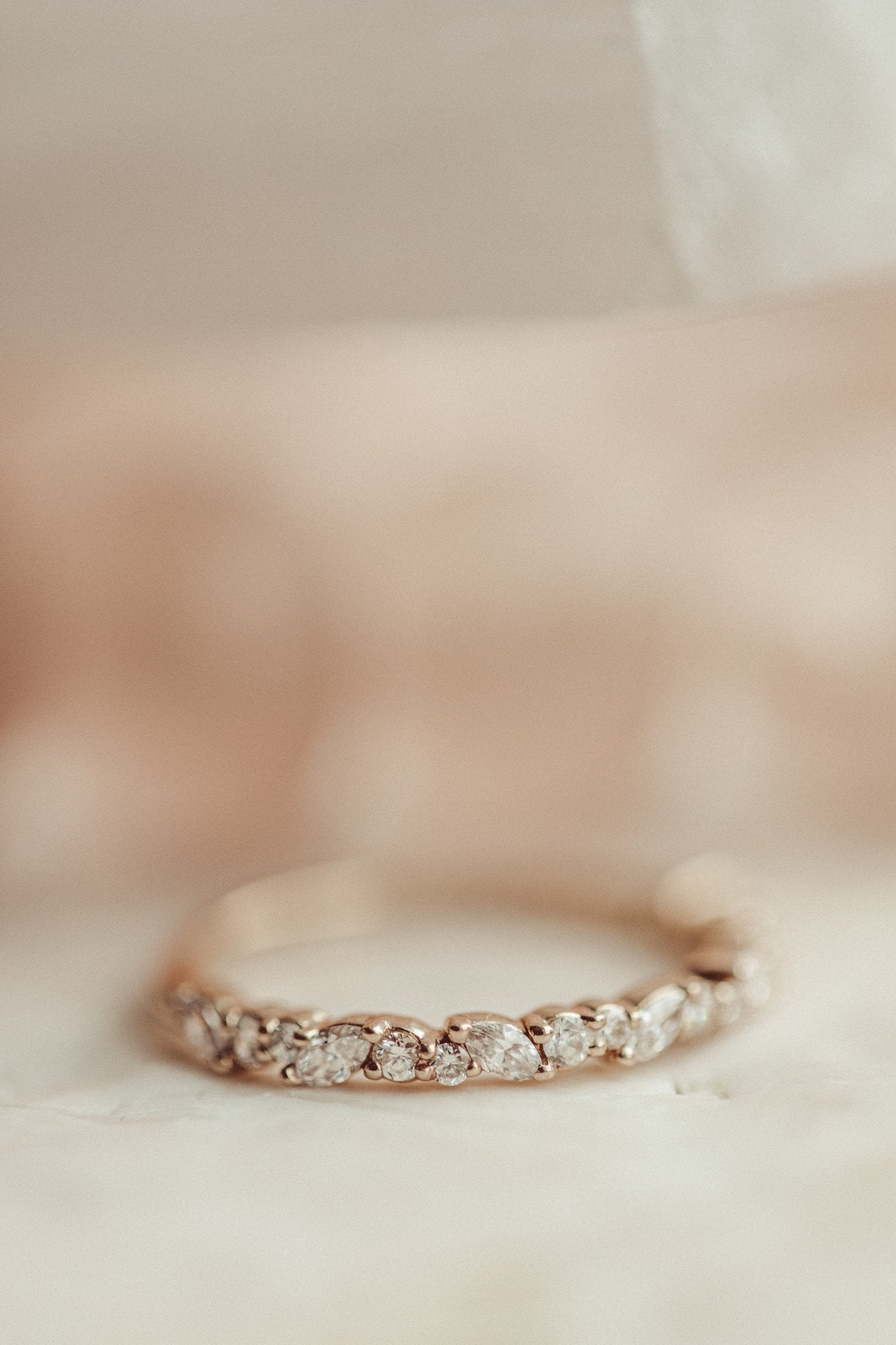 0.25 TCW Round Shaped Half Eternity Lab Grown Diamond Wedding Band