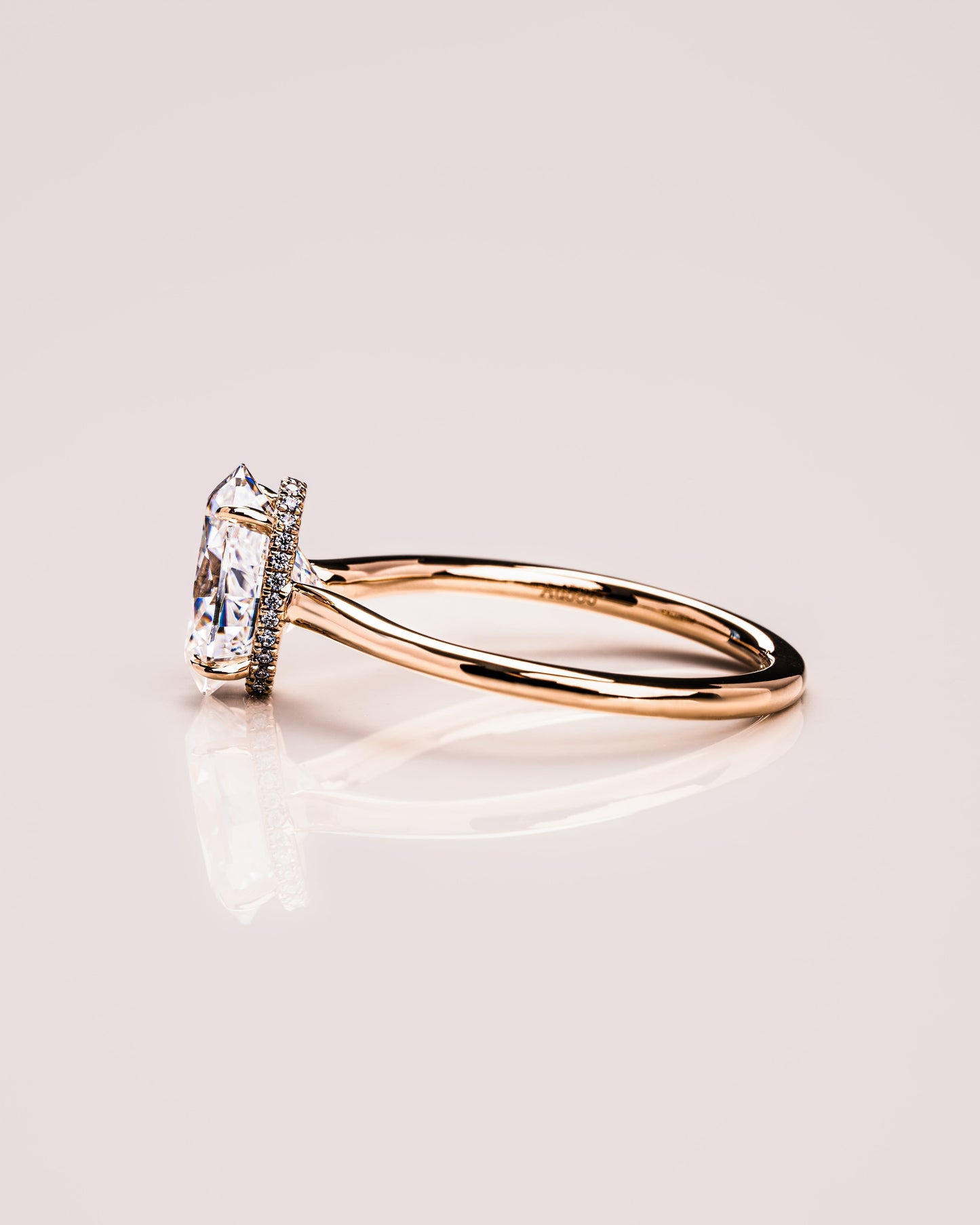 3.74 CT Oval Cut Solitaire Lab Grown Diamond Engagement Ring