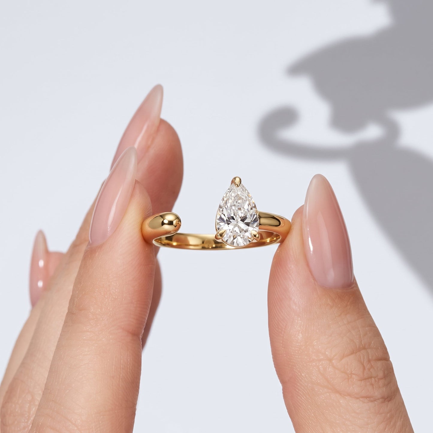 Marquise Swirl Solitaire Engagement Ring – 1 CT Lab Grown Diamond