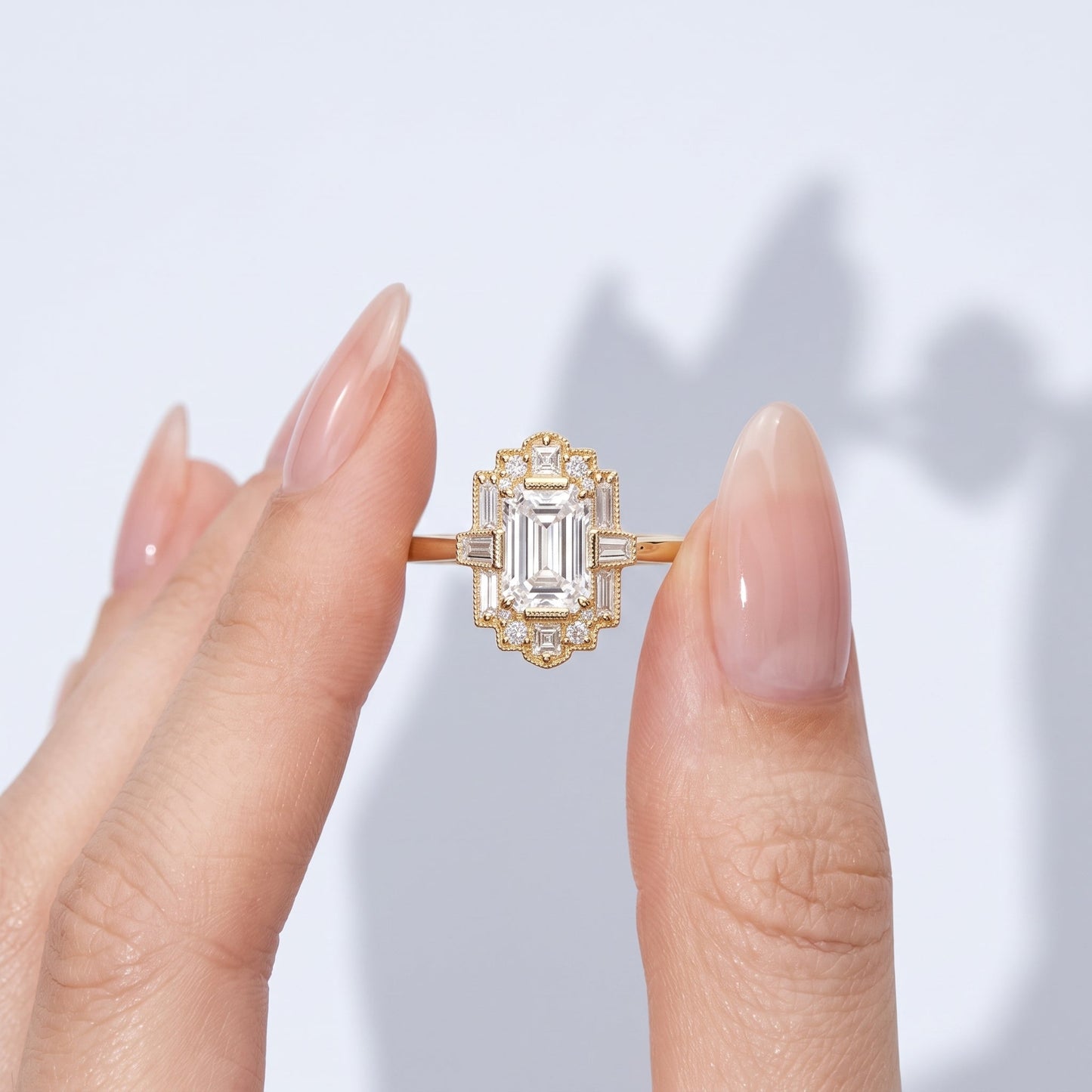 Marquise Swirl Solitaire Engagement Ring – 1 CT Lab Grown Diamond