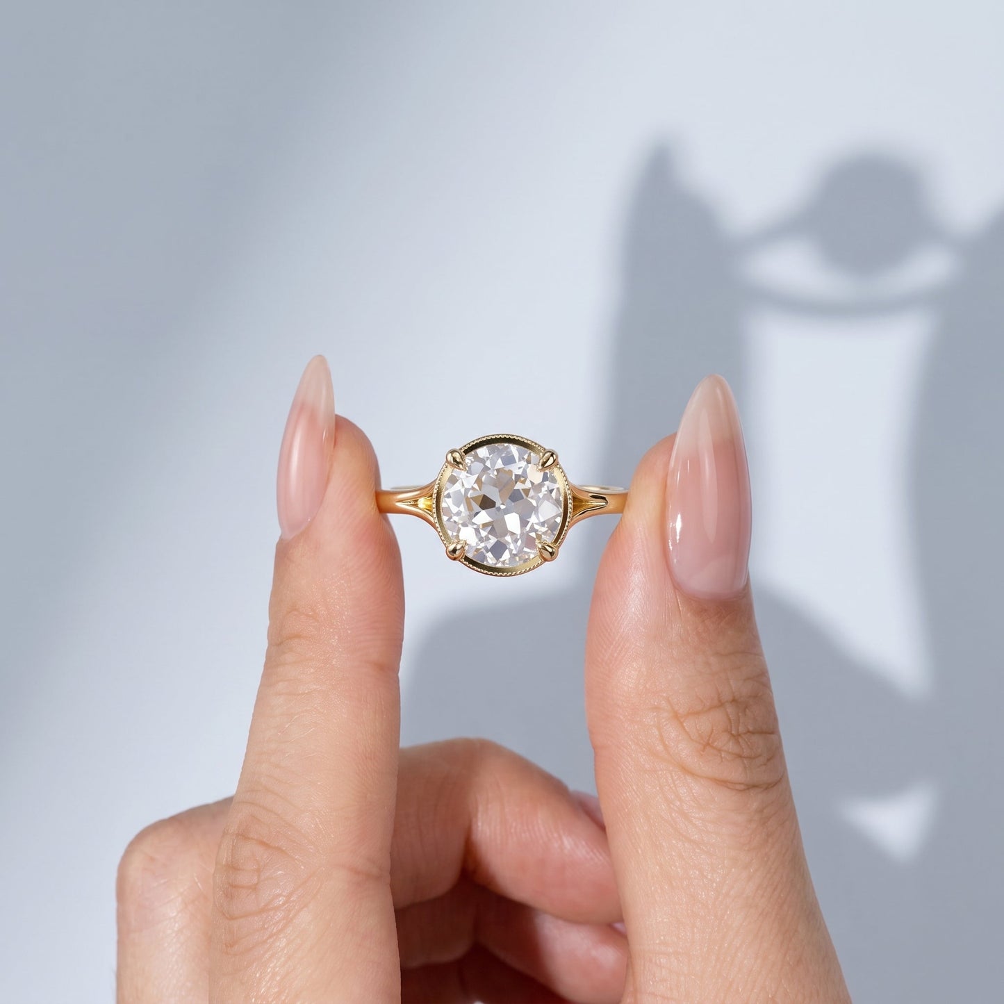 Marquise Swirl Solitaire Engagement Ring – 1 CT Lab Grown Diamond