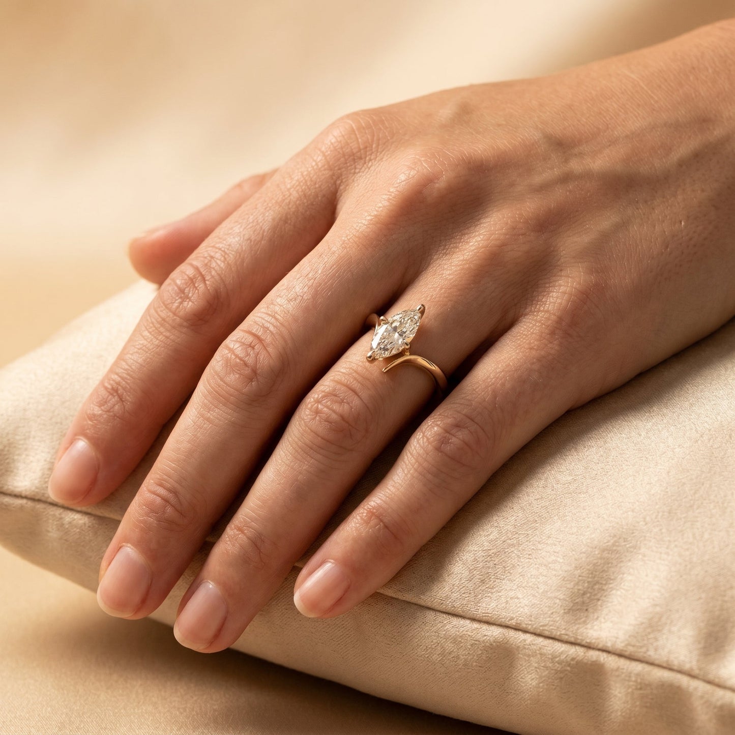 Oval Solitaire Engagement Ring – 2 CT Lab Grown Diamond