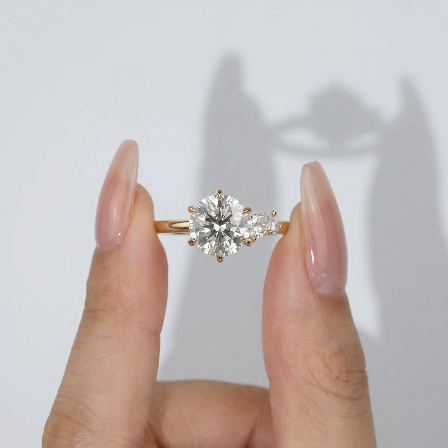 Marquise Swirl Solitaire Engagement Ring – 1 CT Lab Grown Diamond