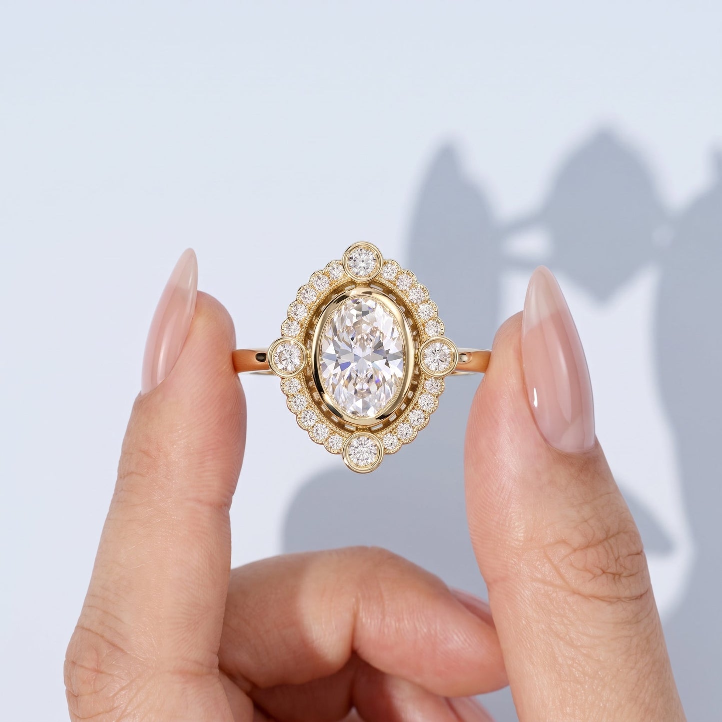 Marquise Swirl Solitaire Engagement Ring – 1 CT Lab Grown Diamond