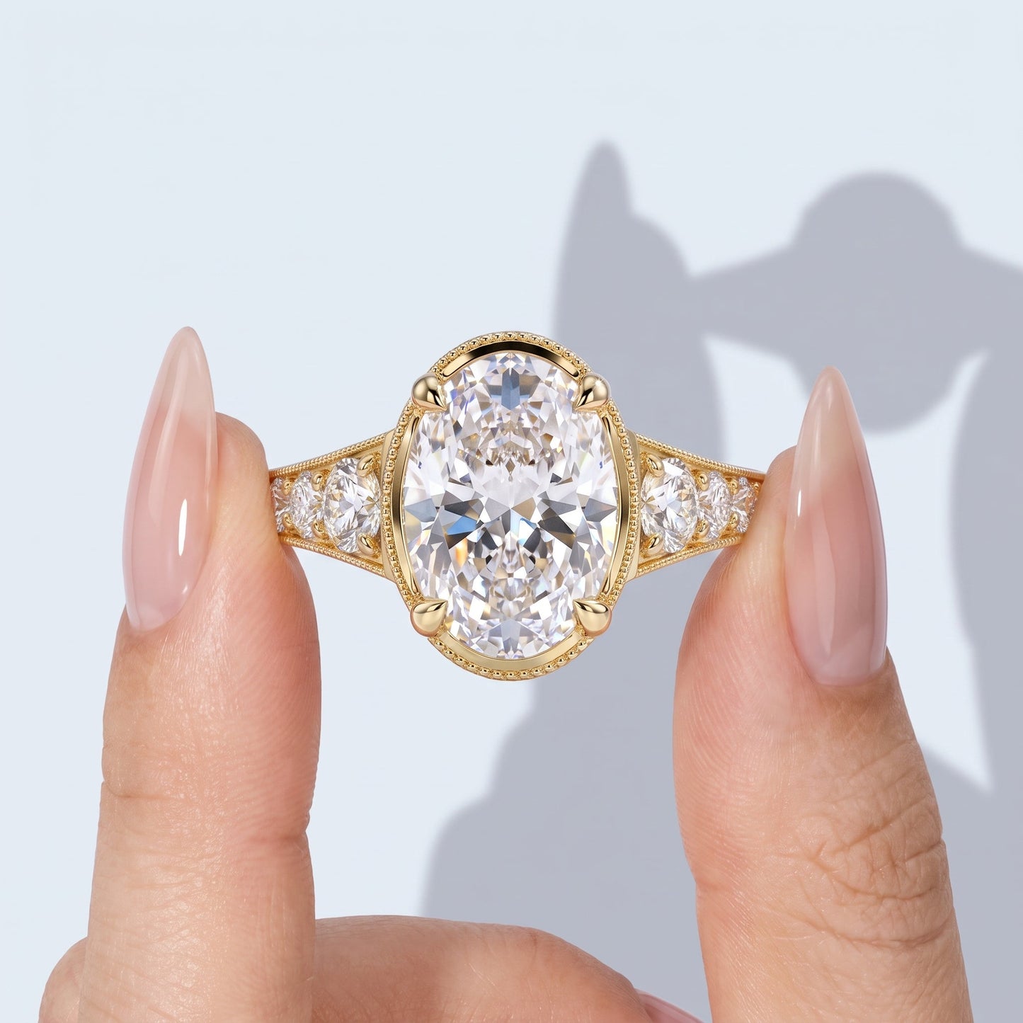 Marquise Swirl Solitaire Engagement Ring – 1 CT Lab Grown Diamond