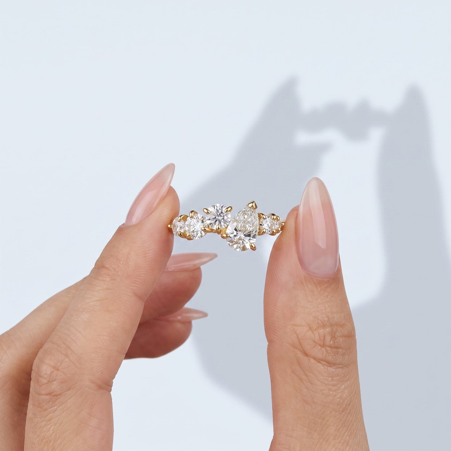 Marquise Swirl Solitaire Engagement Ring – 1 CT Lab Grown Diamond