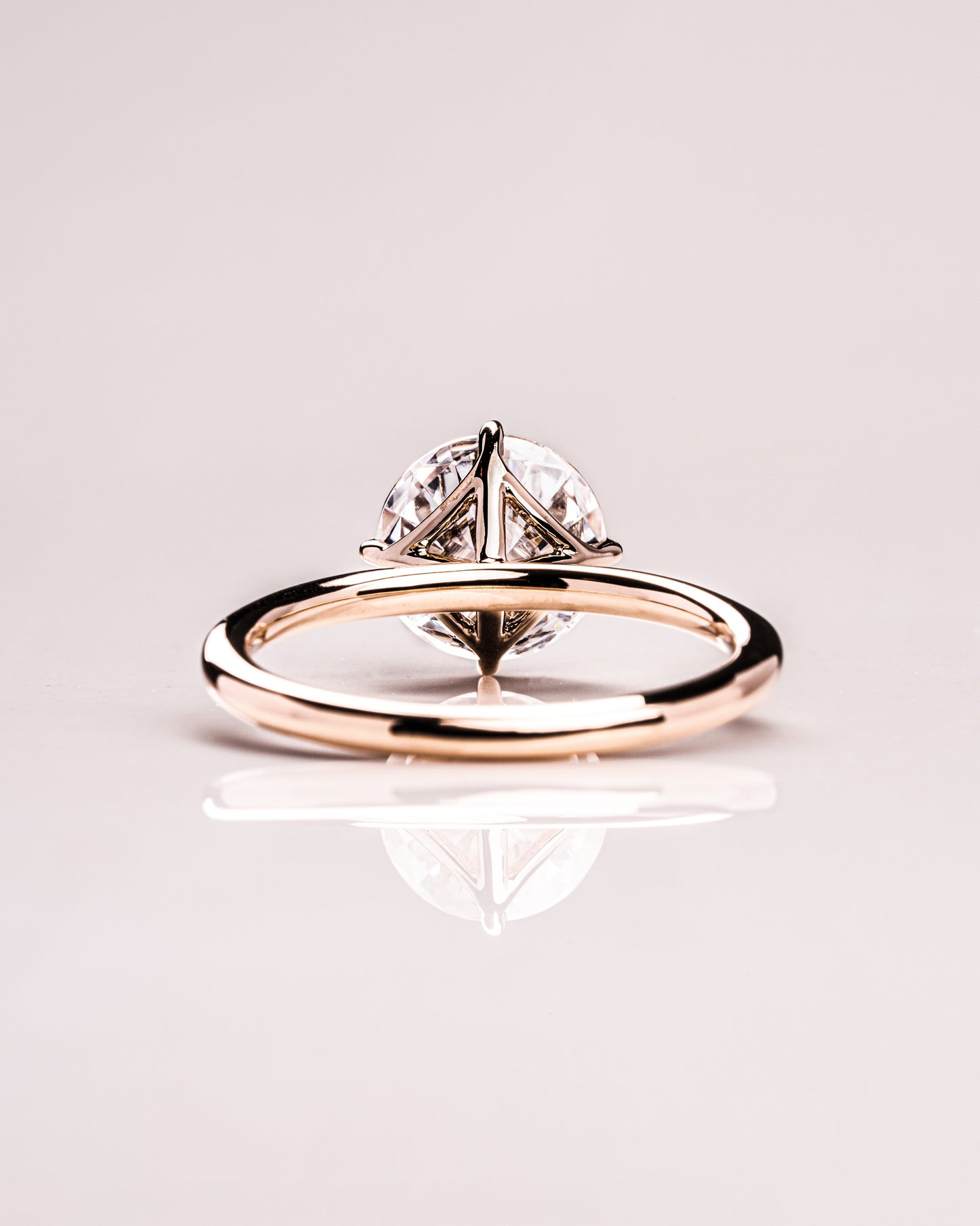 1.35 CT Round Cut Lab Grown Diamond Solitaire Engagement Ring