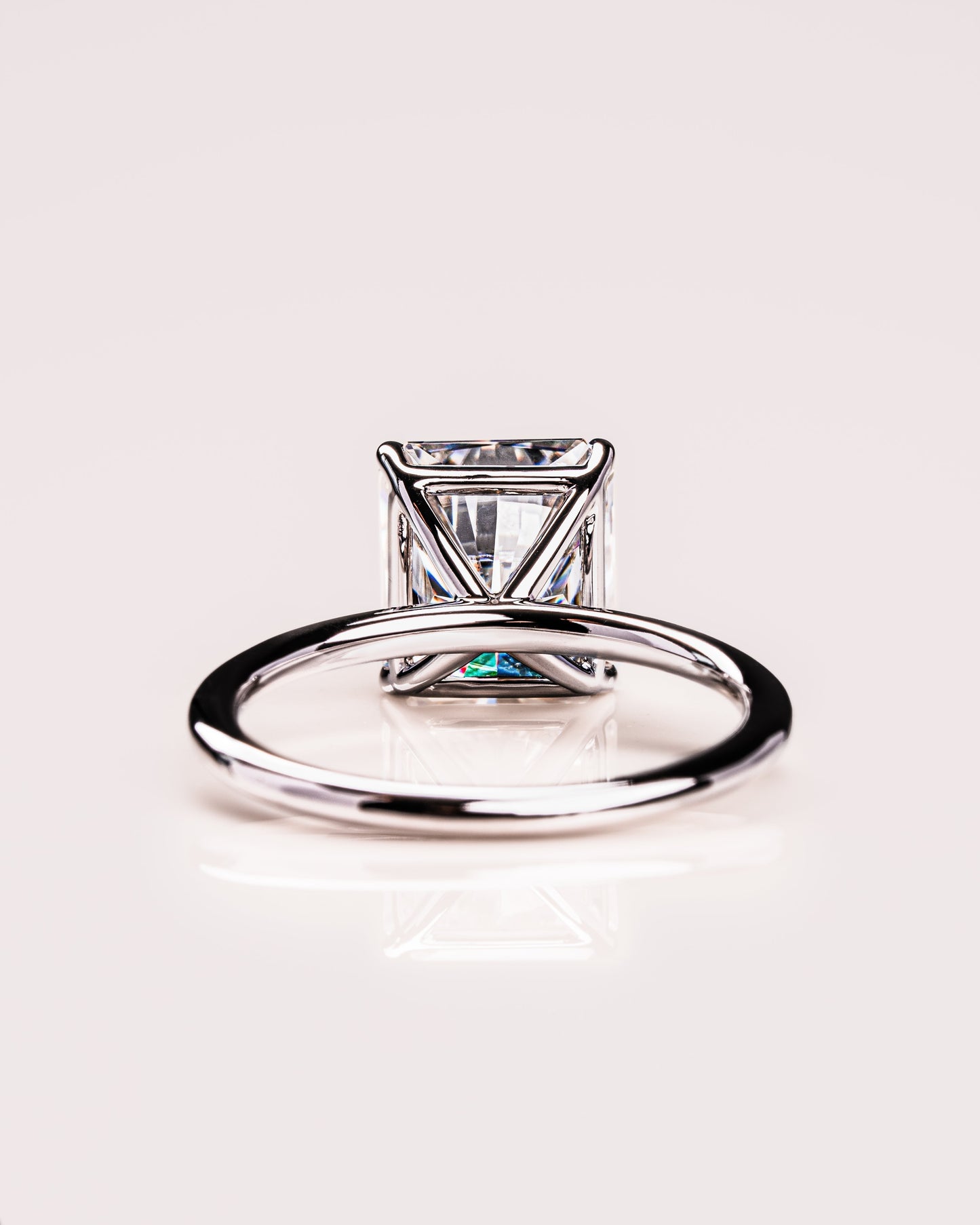 2.43 CT Radiant Cut Lab Grown Diamond Solitaire Engagement Ring