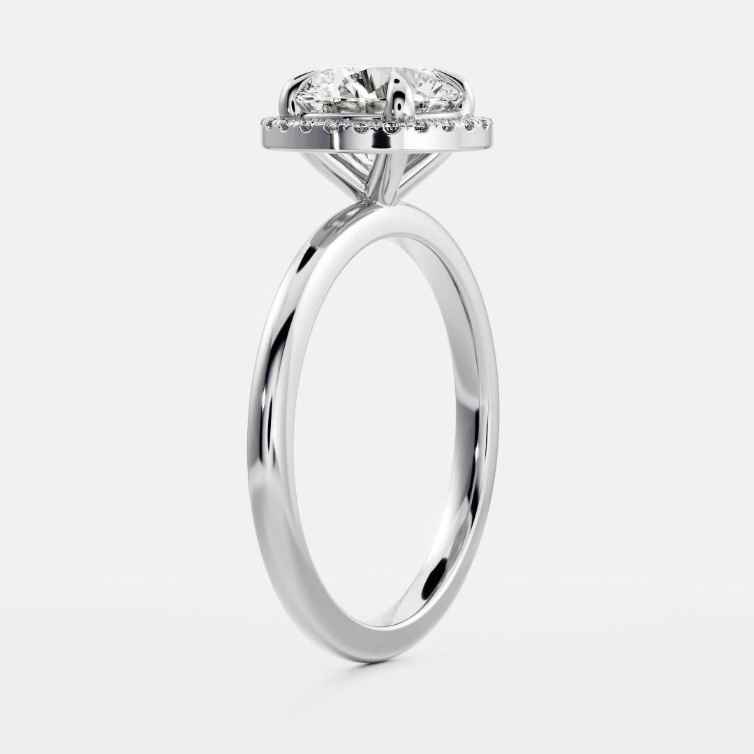 Oval Three Stone Lab Grown Diamond Engagement Ring