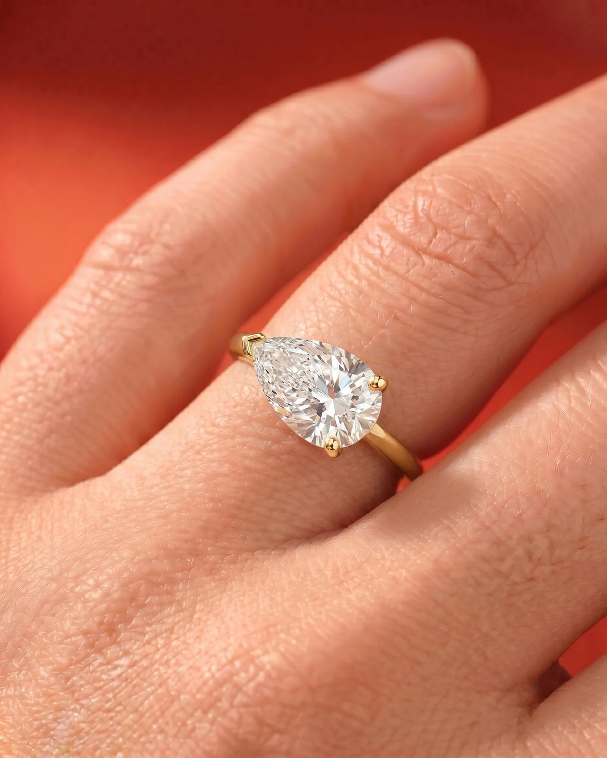 Marquise Solitaire With Tulip Prongs Lab Grown Diamond Engagement Ring