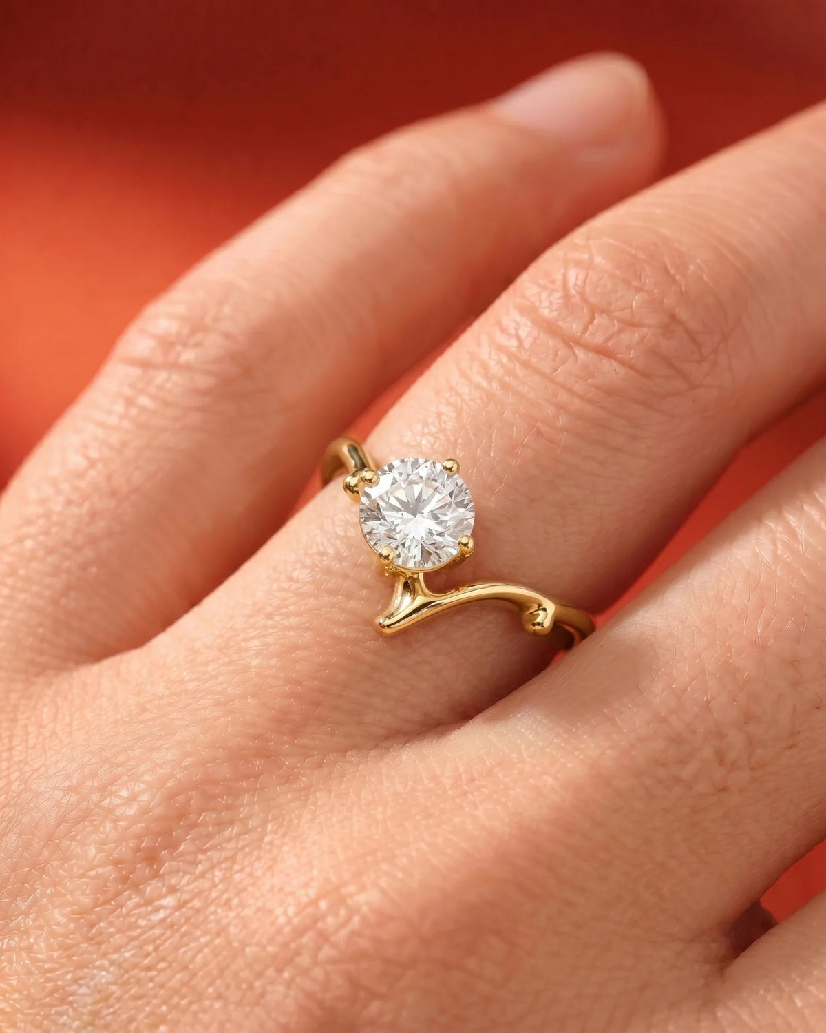 Marquise Solitaire With Tulip Prongs Lab Grown Diamond Engagement Ring