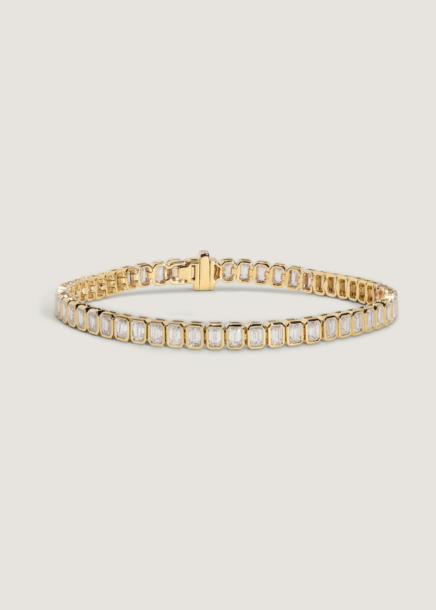 6 TCW Emerald Stones Lab Grown Diamond Tennis Bracelet