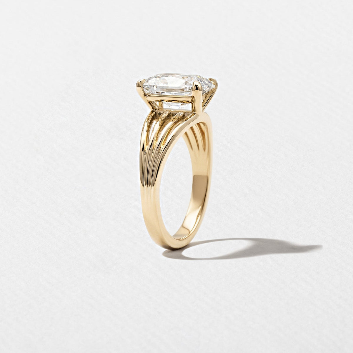 Emerald Pave Engagement Ring – 1 CT Lab Grown Diamond
