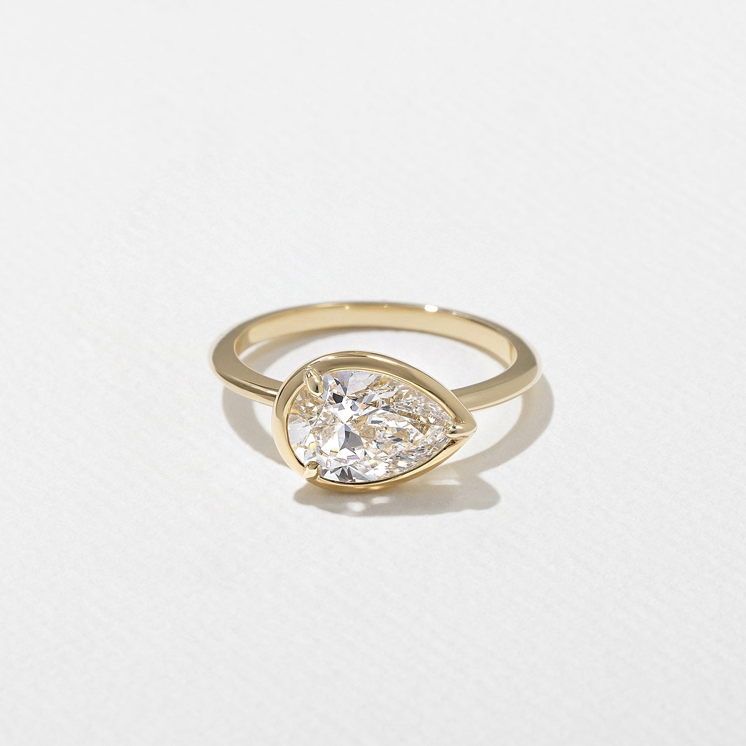 Emerald Pave Engagement Ring – 1 CT Lab Grown Diamond