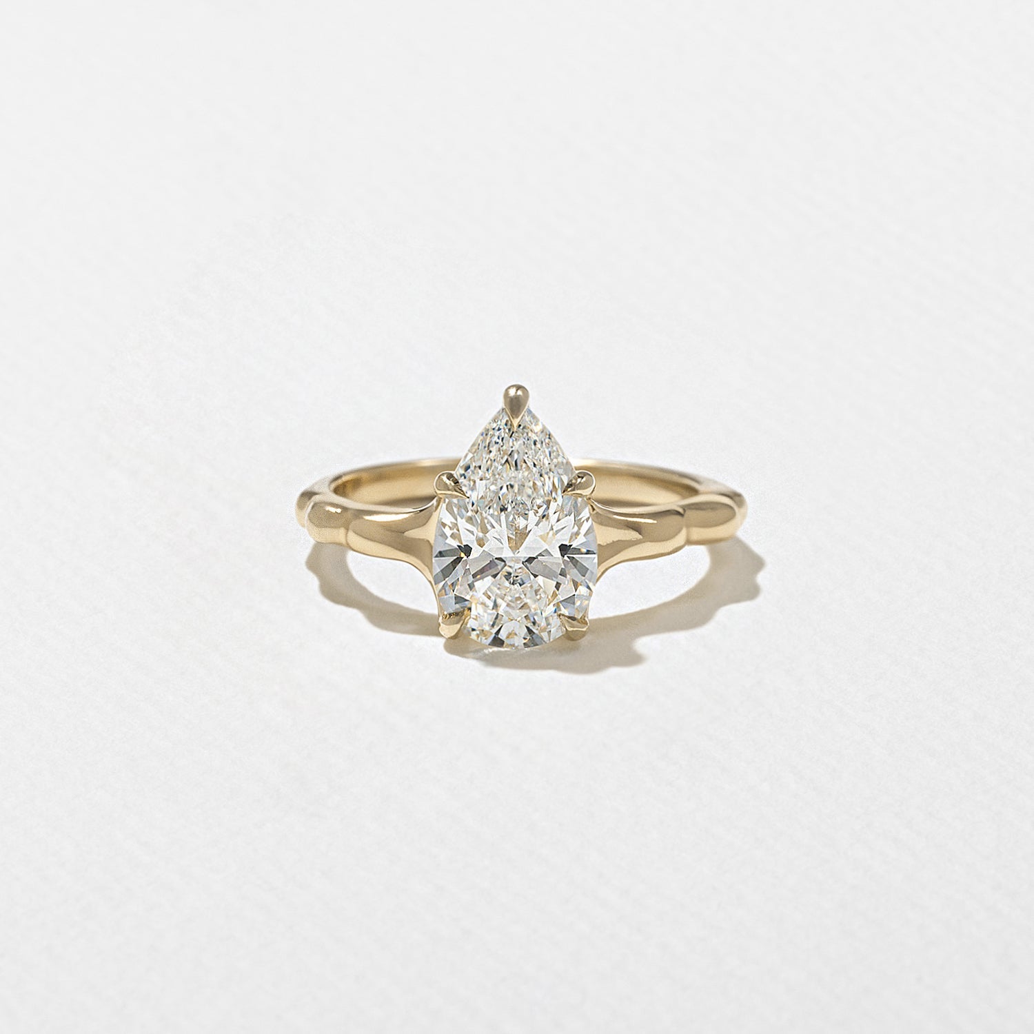 Emerald Pave Engagement Ring – 1 CT Lab Grown Diamond