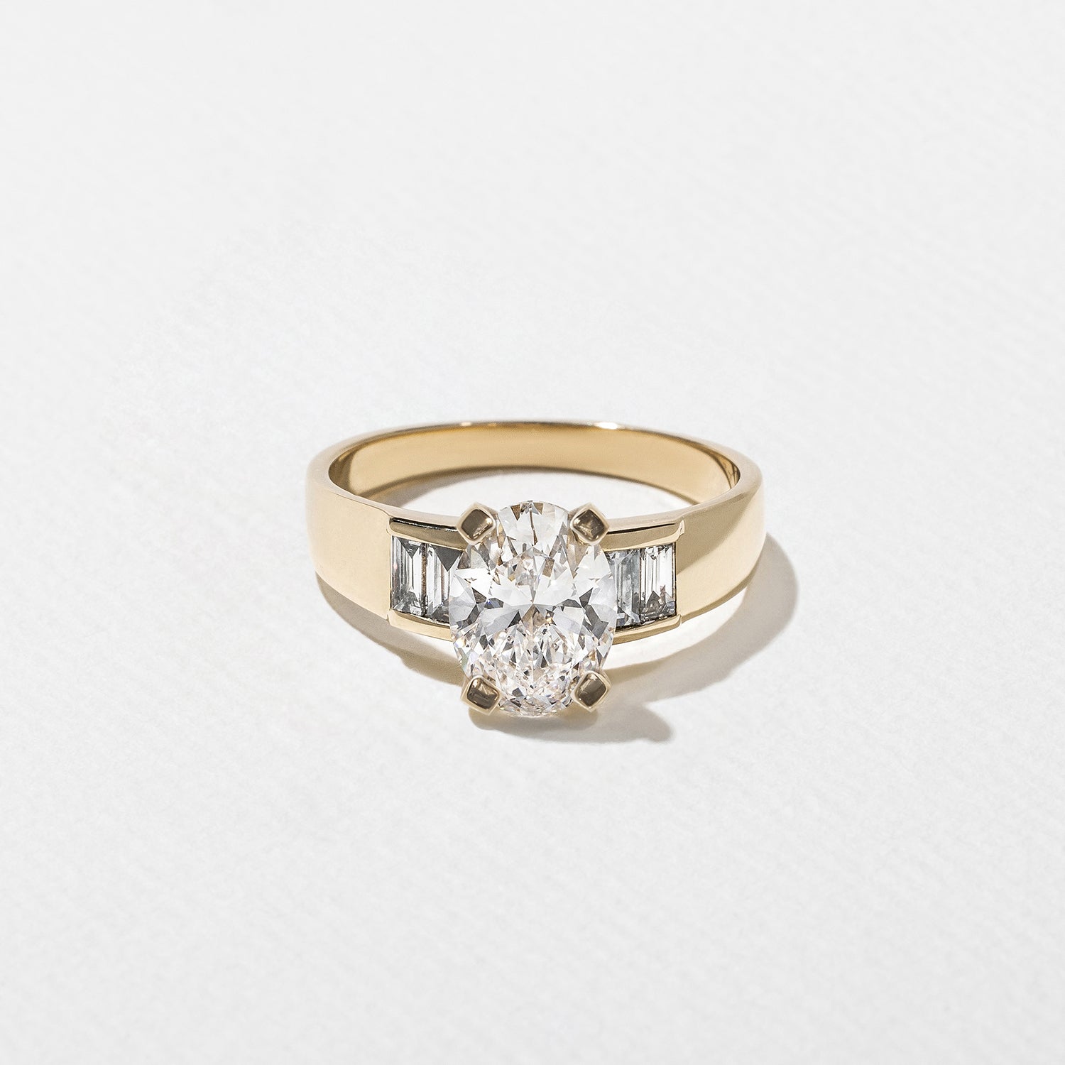 Emerald Pave Engagement Ring – 1 CT Lab Grown Diamond