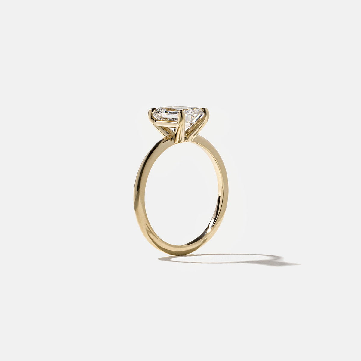 Emerald Pave Engagement Ring – 1 CT Lab Grown Diamond
