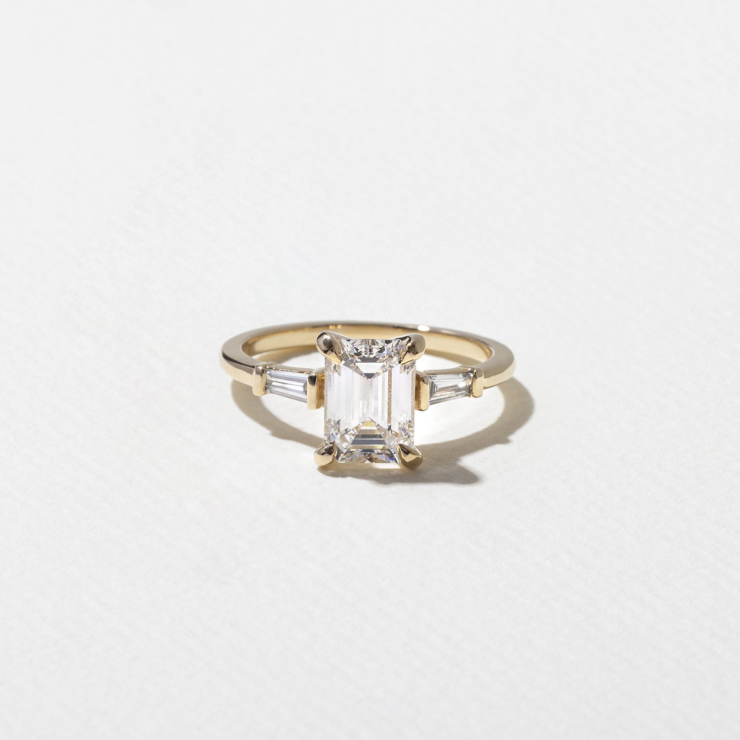 Emerald Pave Engagement Ring – 1 CT Lab Grown Diamond