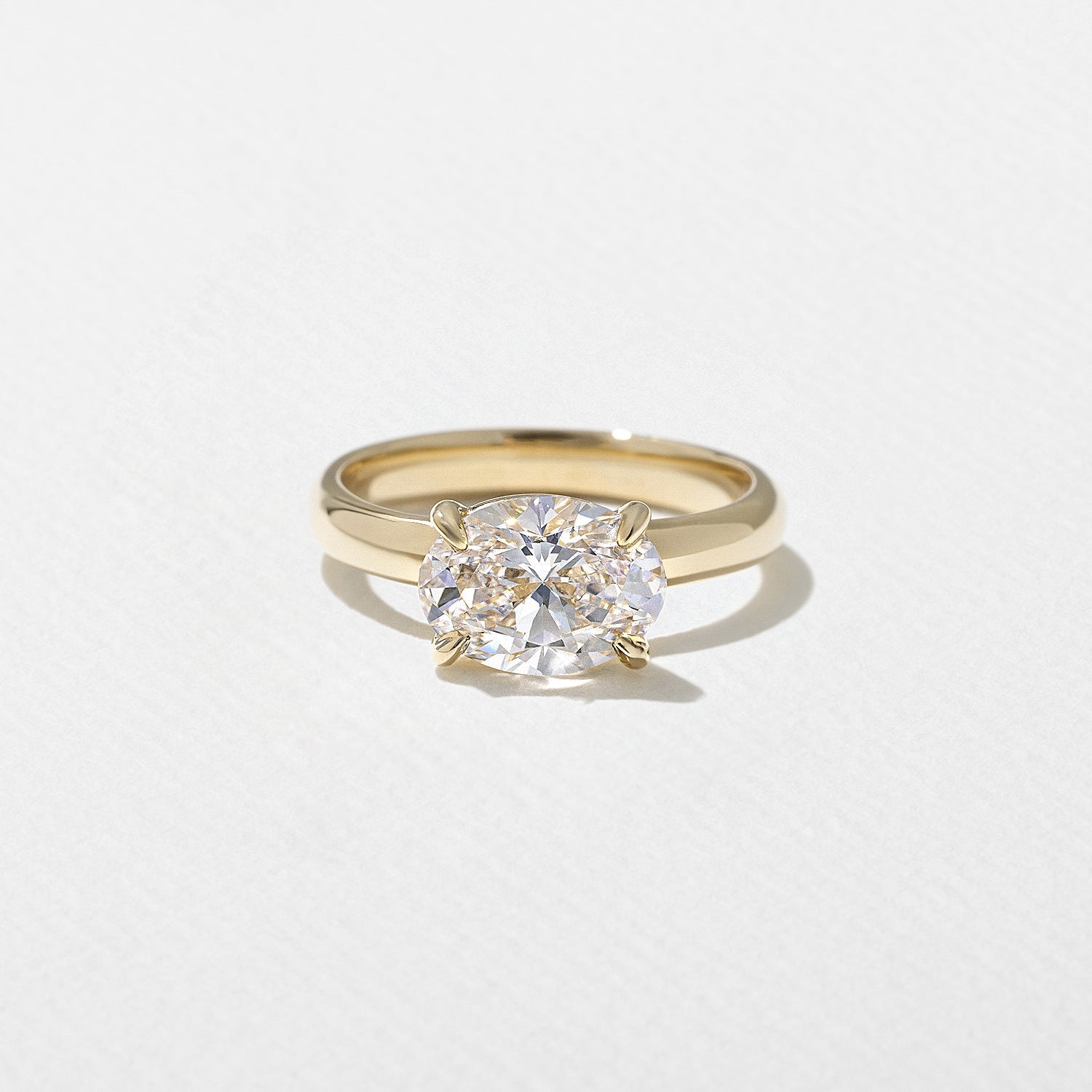 Emerald Pave Engagement Ring – 1 CT Lab Grown Diamond