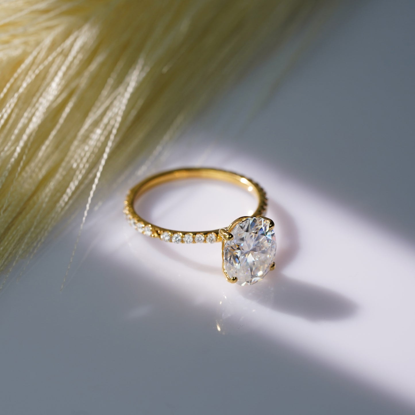 Oval Solitaire Engagement Ring – 2 CT Lab Grown Diamond