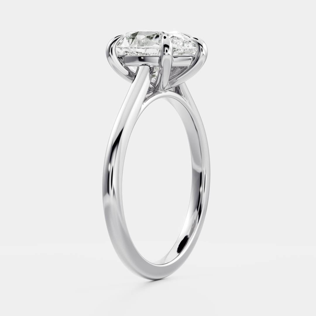 Marquise Cut Cluster Styled Lab Grown Diamond Engagement Ring