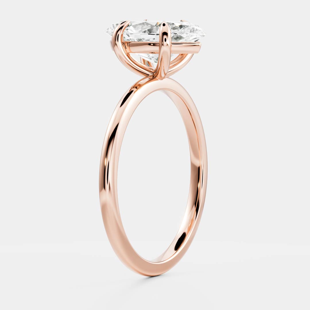 Marquise Cut Cluster Styled Lab Grown Diamond Engagement Ring