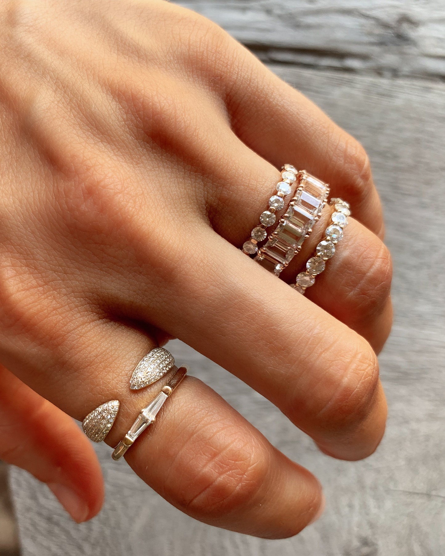 0.25 TCW Round Shaped Half Eternity Lab Grown Diamond Wedding Band