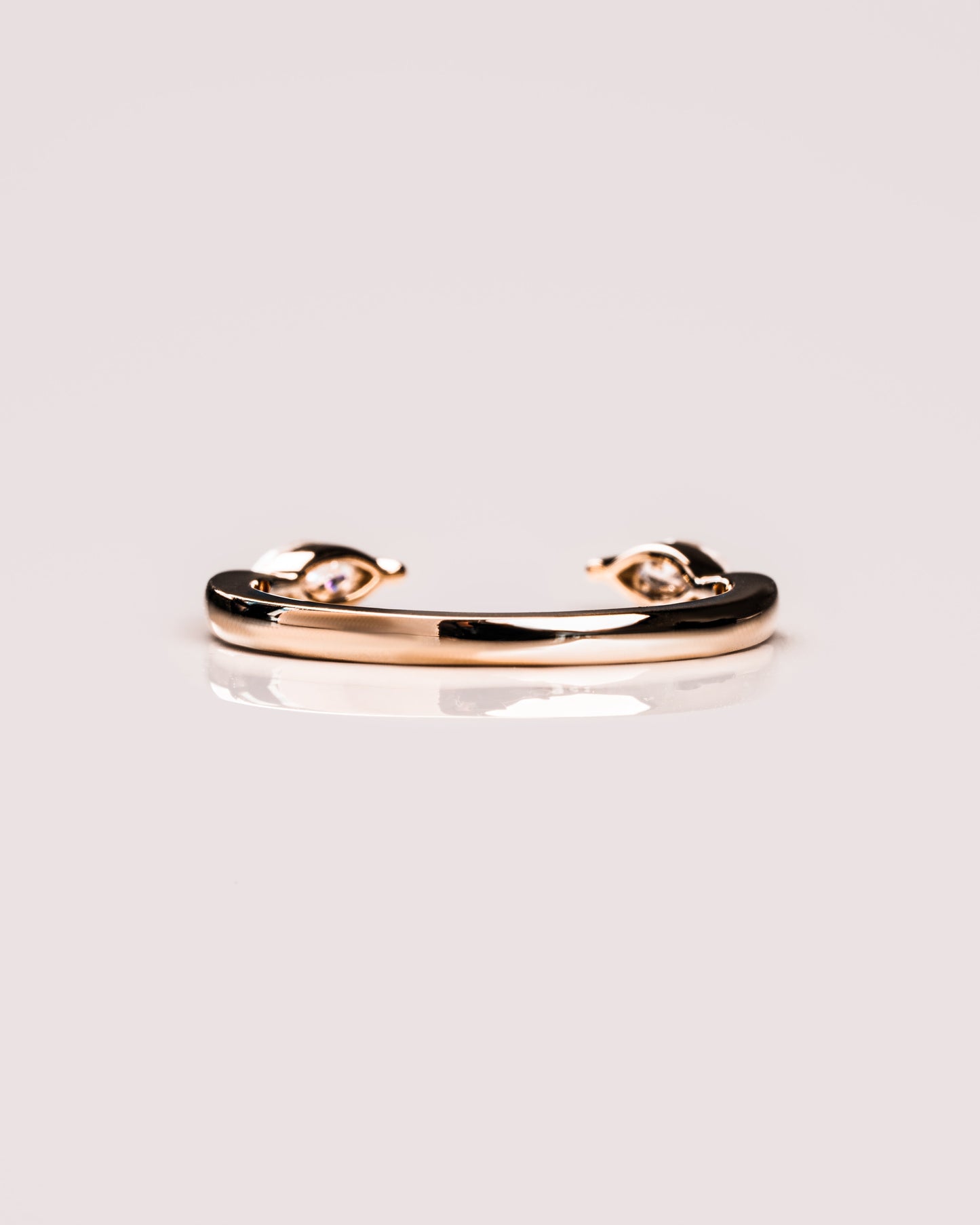 0.34 CT Marquise Stones Lab Grown Diamond open Wedding Band