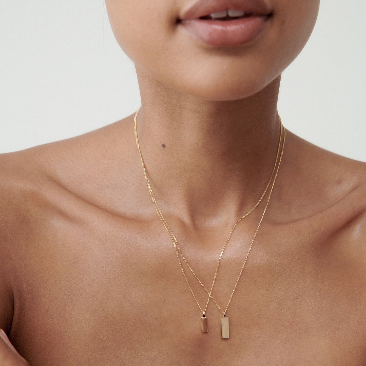 Engravable Rectangular Necklace