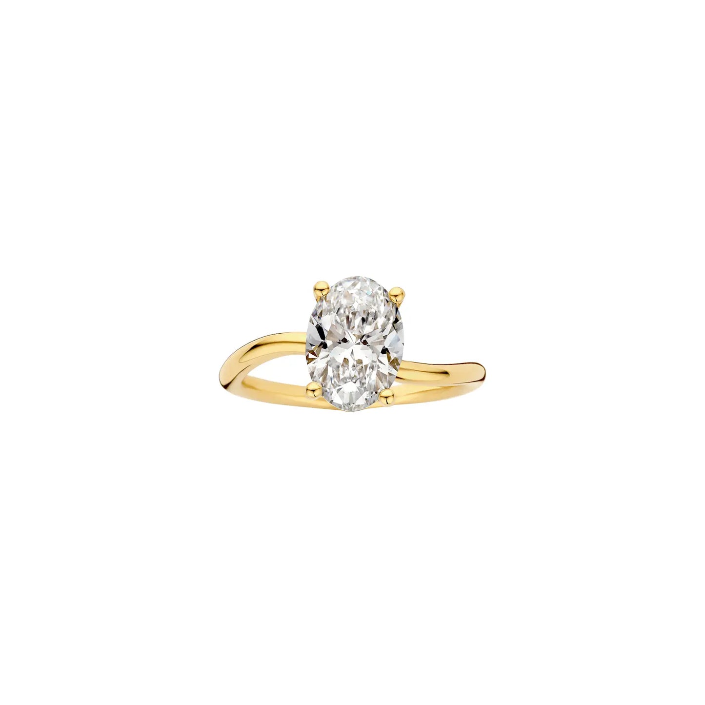 Timeless 2 CT Oval Cut Solitaire Styled Lab Grown Diamond Engagement Ring