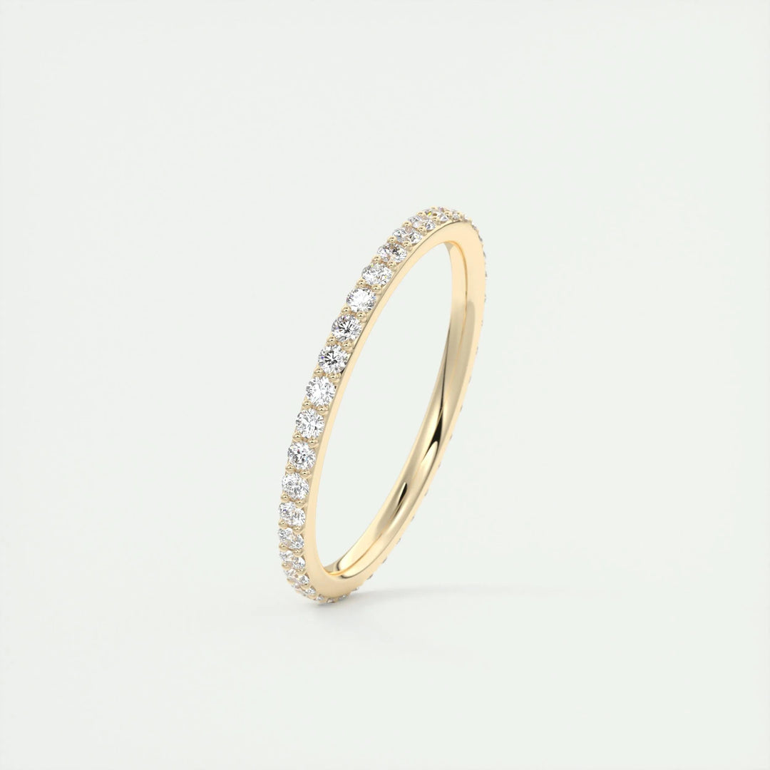 0.3 TCW Round Moissanite Full Eternity Wedding Band (US Size 8.25 Ready To Ship)