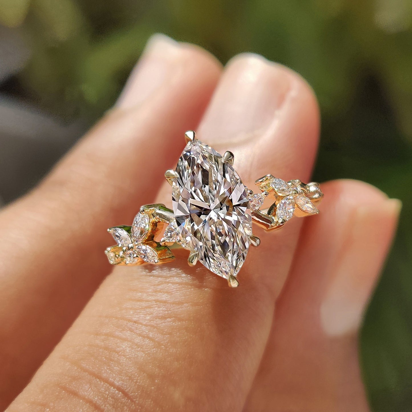 Cushion Hidden Halo Lab Grown Diamond Engagement Ring