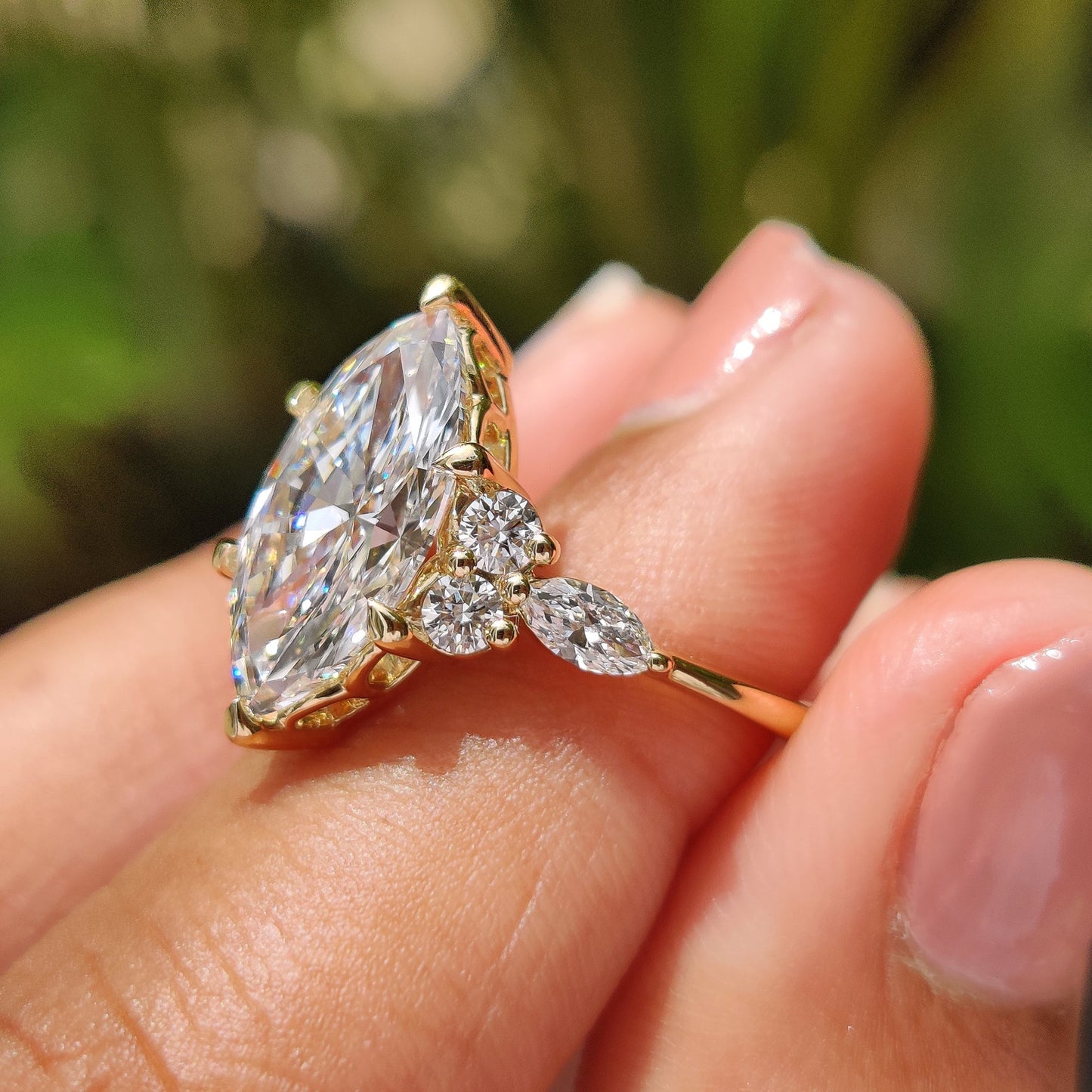 Cushion Hidden Halo Lab Grown Diamond Engagement Ring