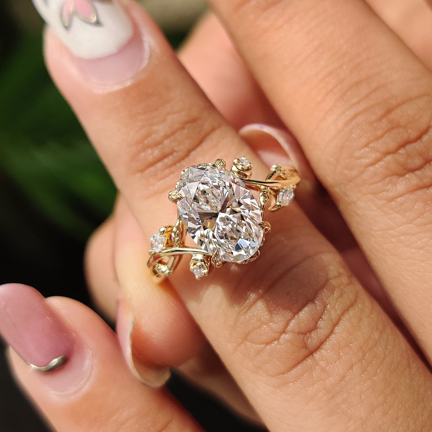 Cushion Hidden Halo Lab Grown Diamond Engagement Ring