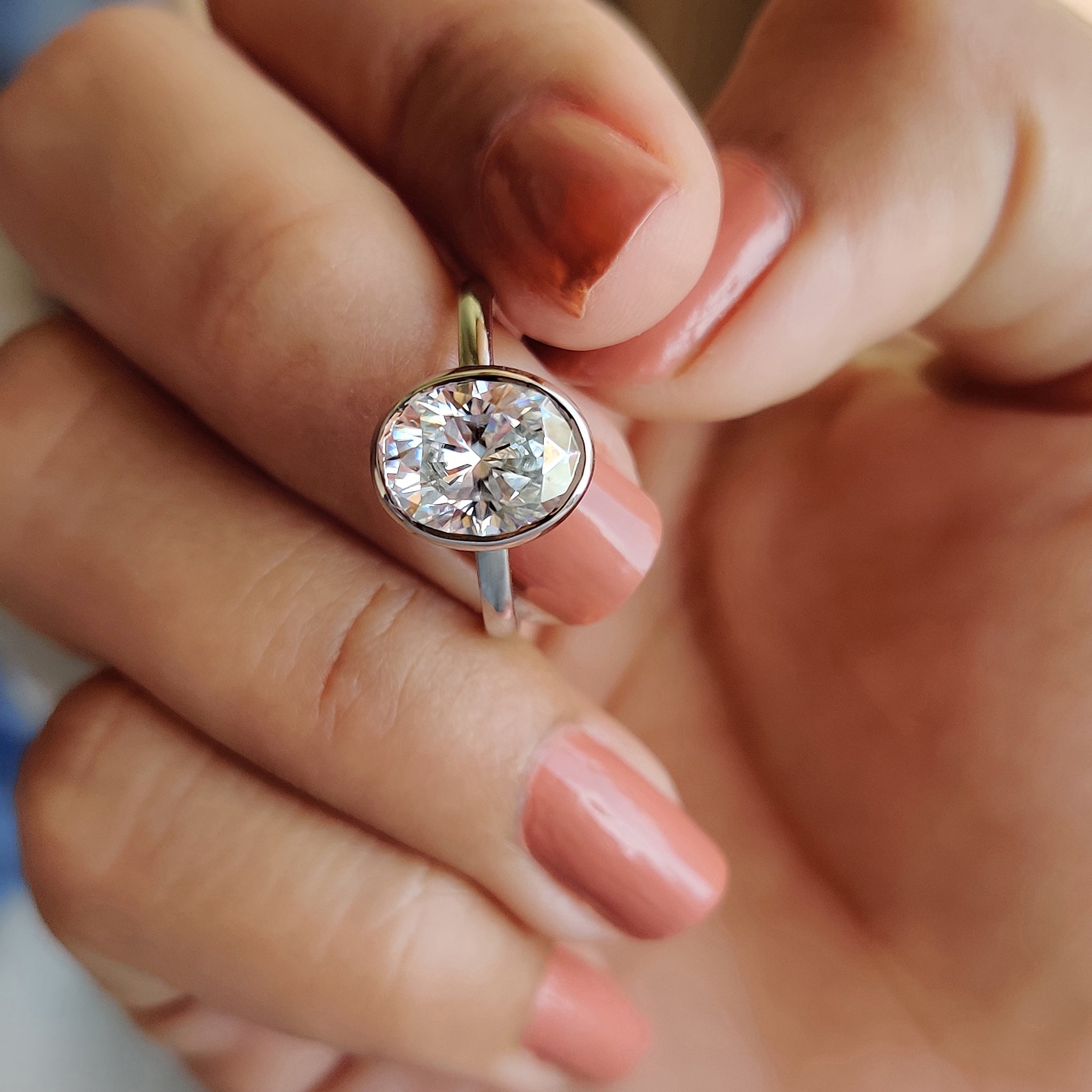 Cushion Hidden Halo Lab Grown Diamond Engagement Ring