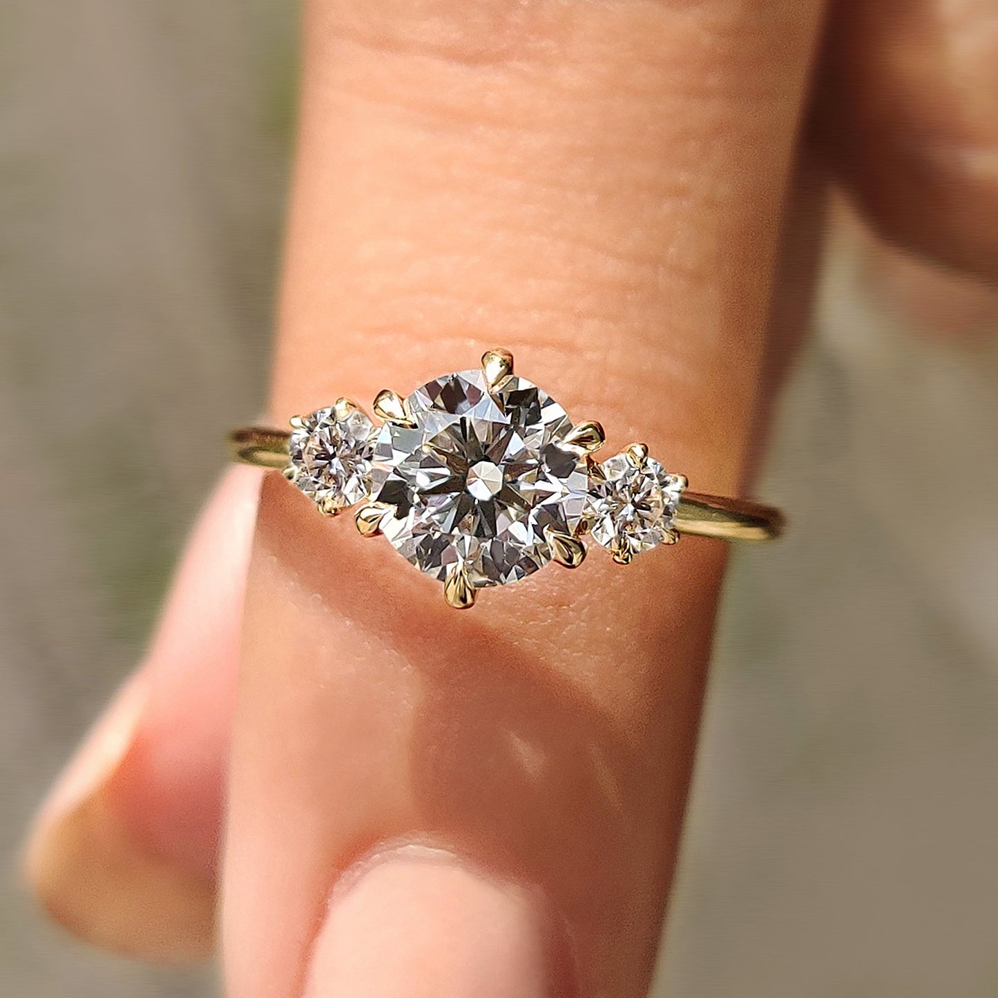 Cushion Hidden Halo Lab Grown Diamond Engagement Ring