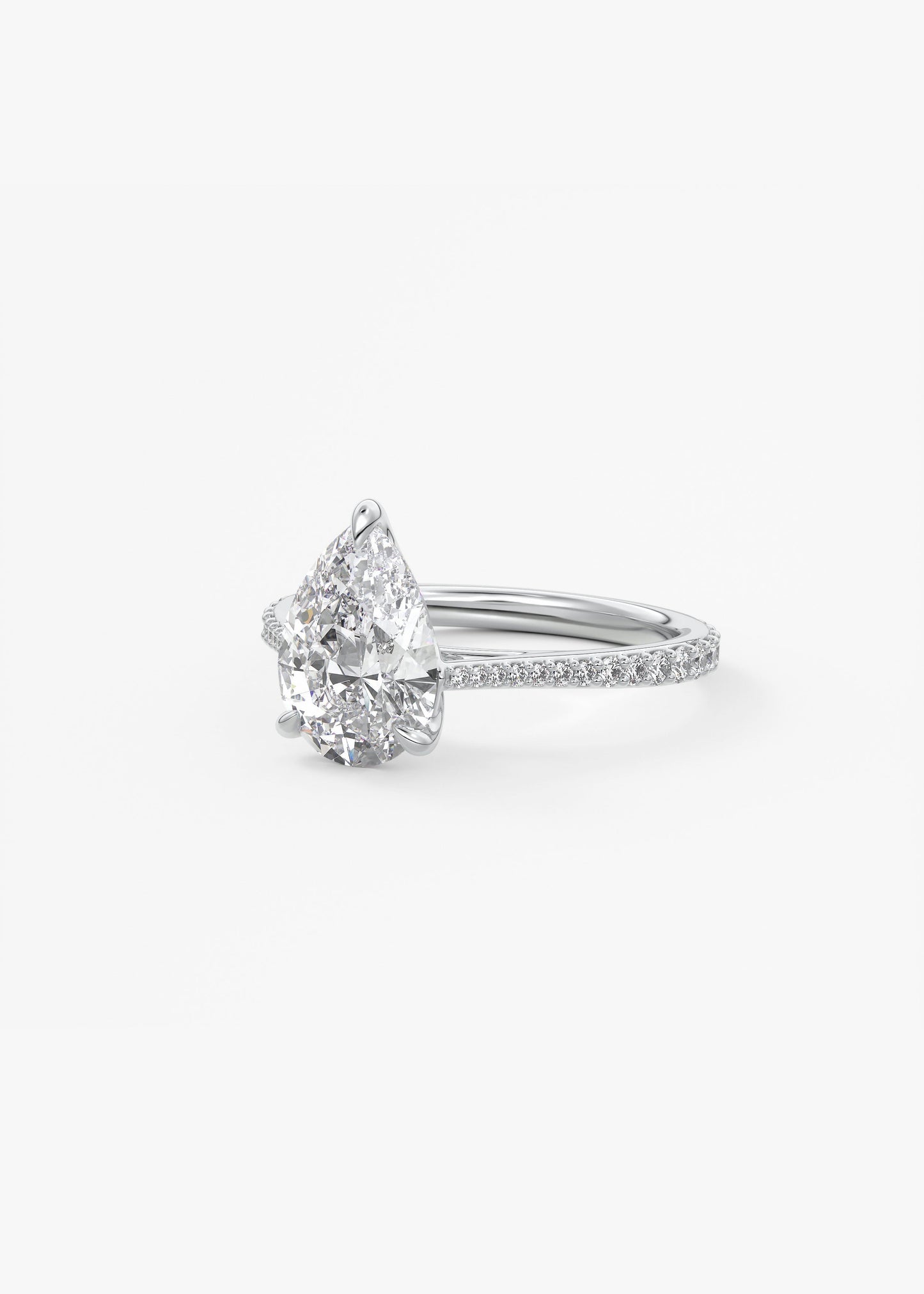 Oval Solitaire With Raised Basket Gallery Lab Grown Diamond Engagement Ring