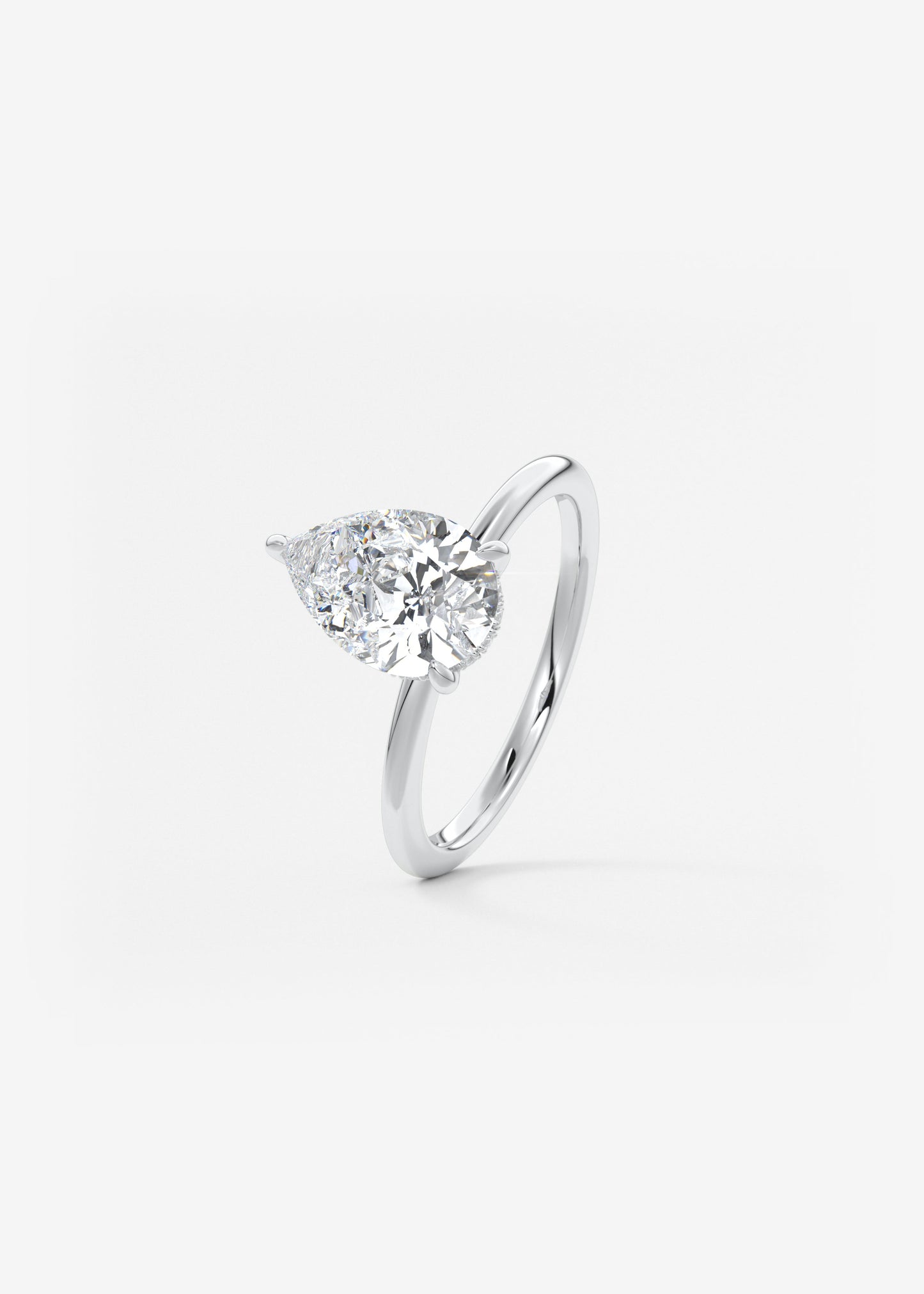 Oval Solitaire With Raised Basket Gallery Lab Grown Diamond Engagement Ring