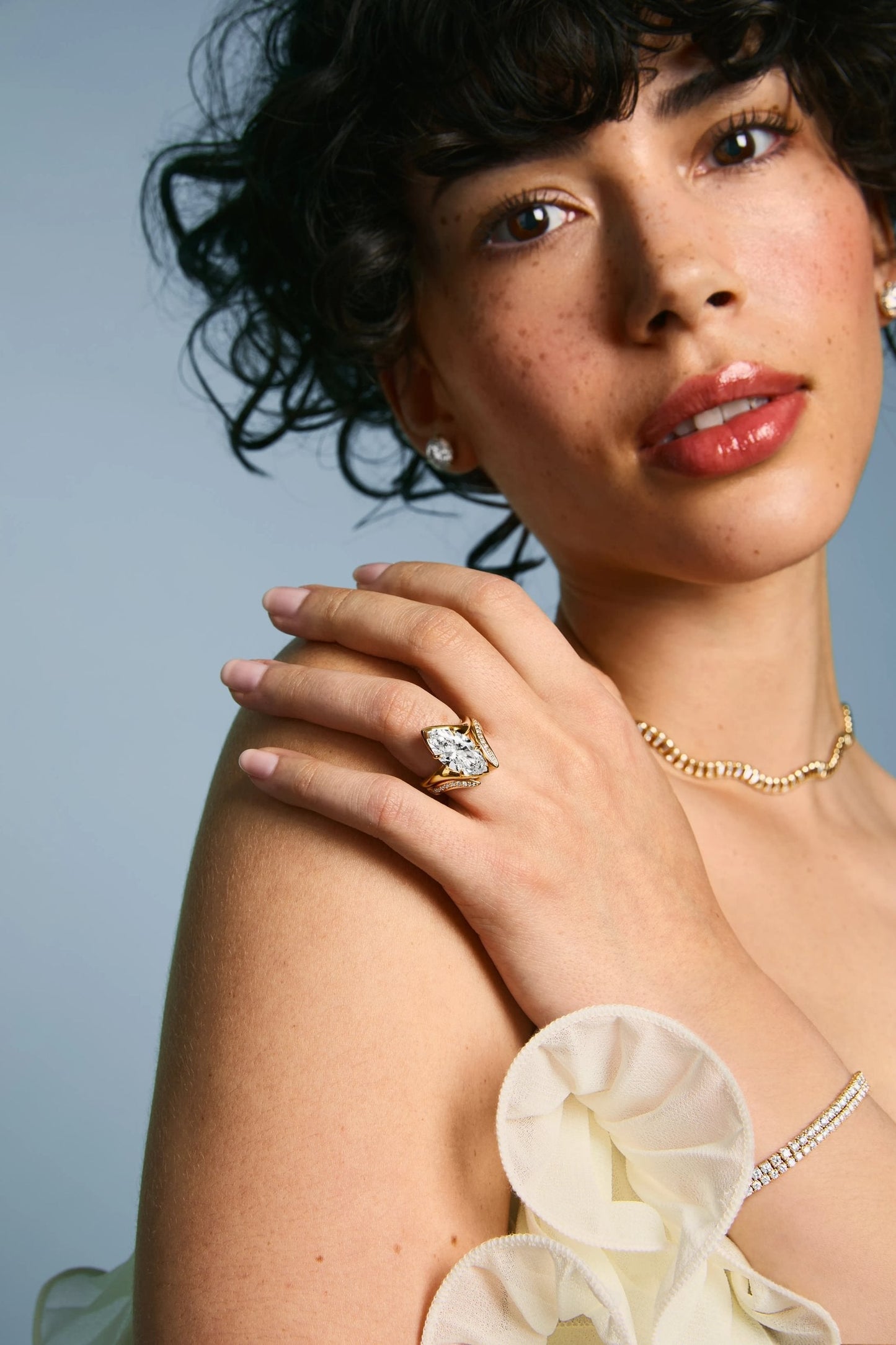 Oval Solitaire With Raised Basket Gallery Lab Grown Diamond Engagement Ring