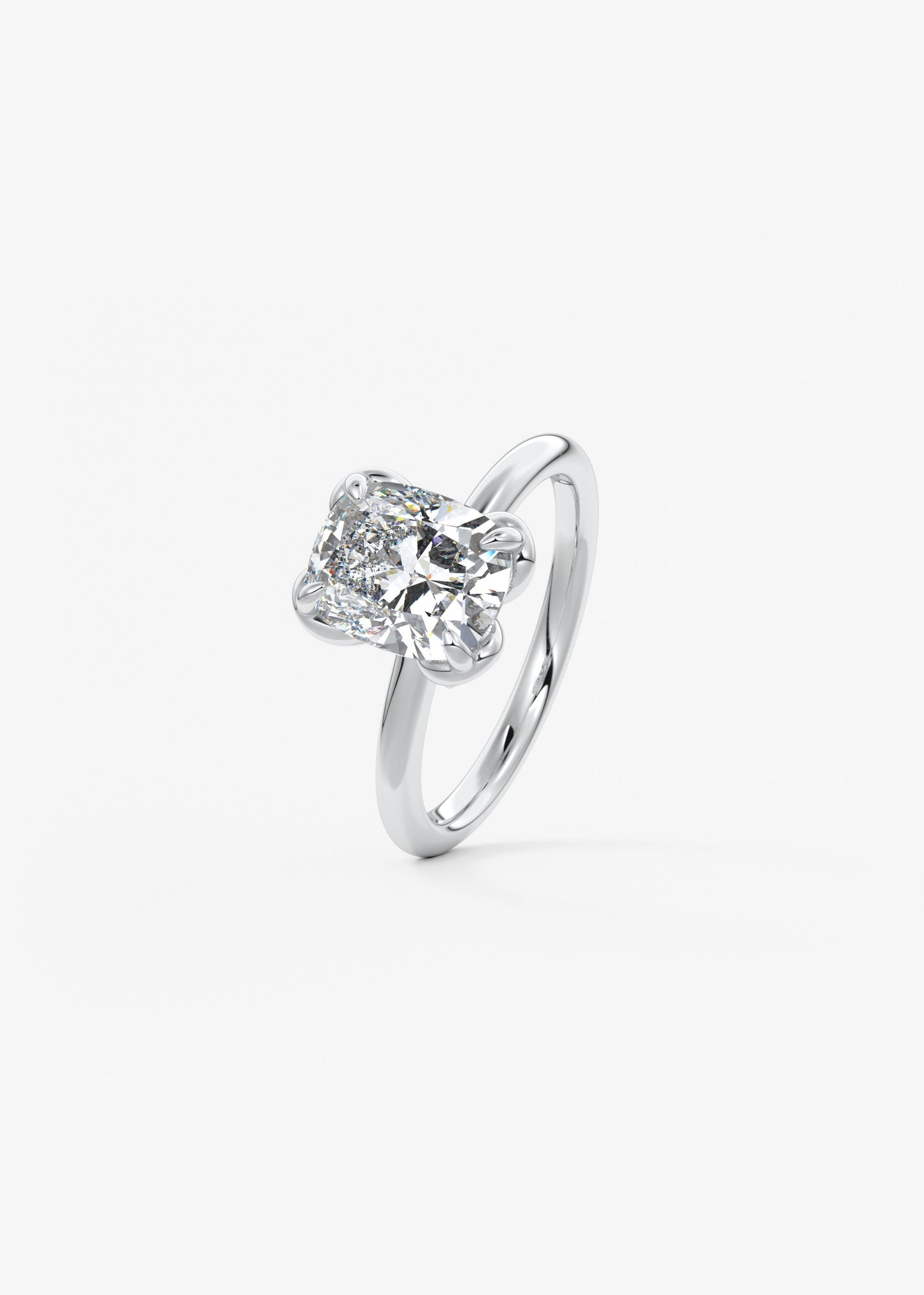 Oval Solitaire With Raised Basket Gallery Lab Grown Diamond Engagement Ring