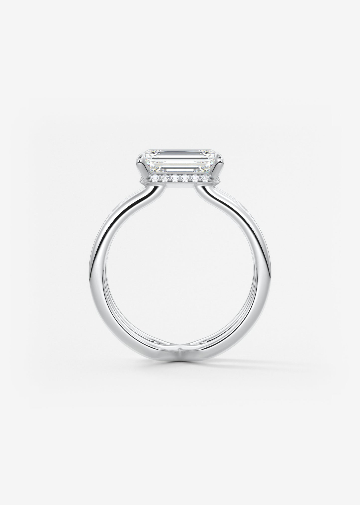 Oval Solitaire With Raised Basket Gallery Lab Grown Diamond Engagement Ring