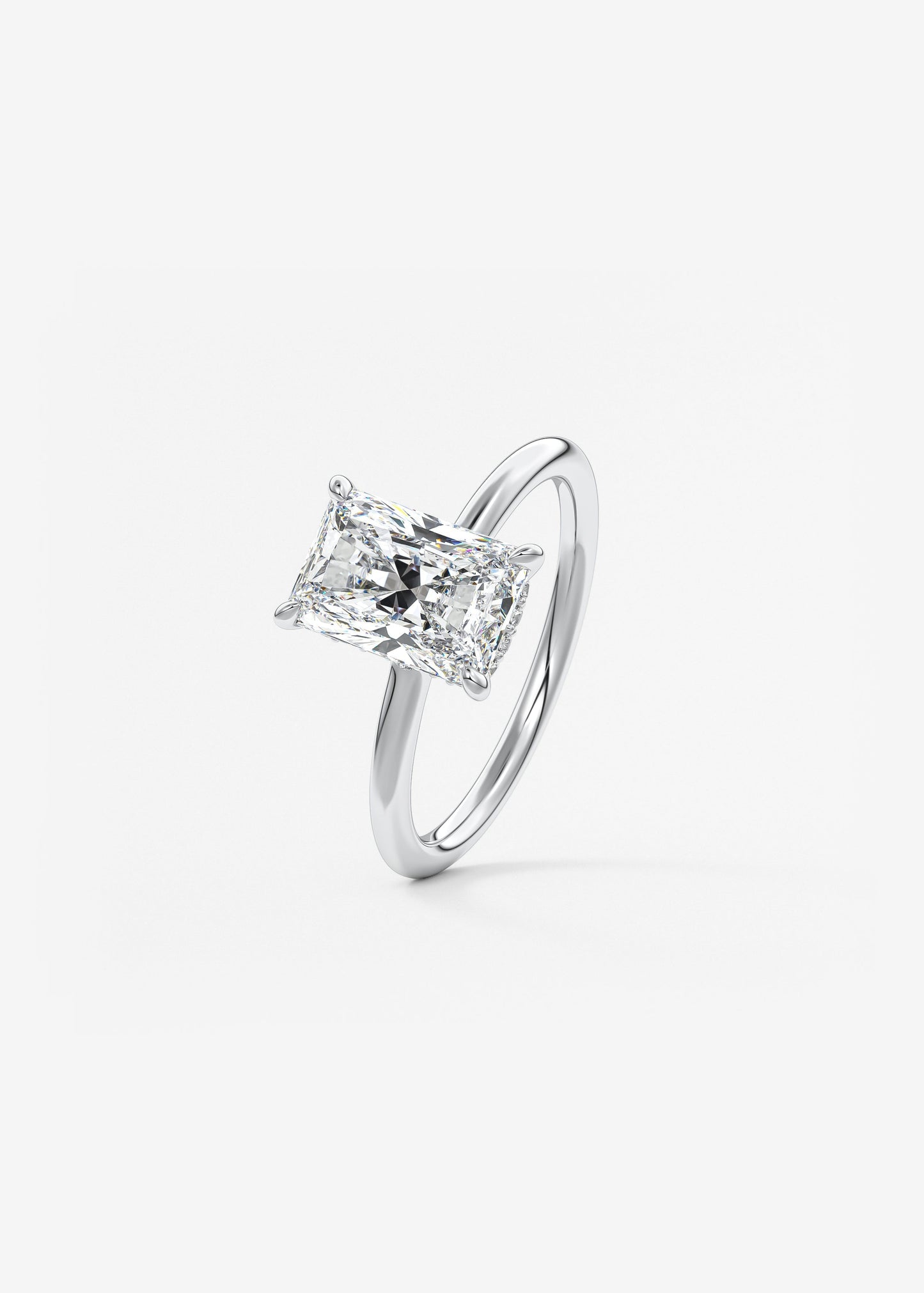 Oval Solitaire With Raised Basket Gallery Lab Grown Diamond Engagement Ring