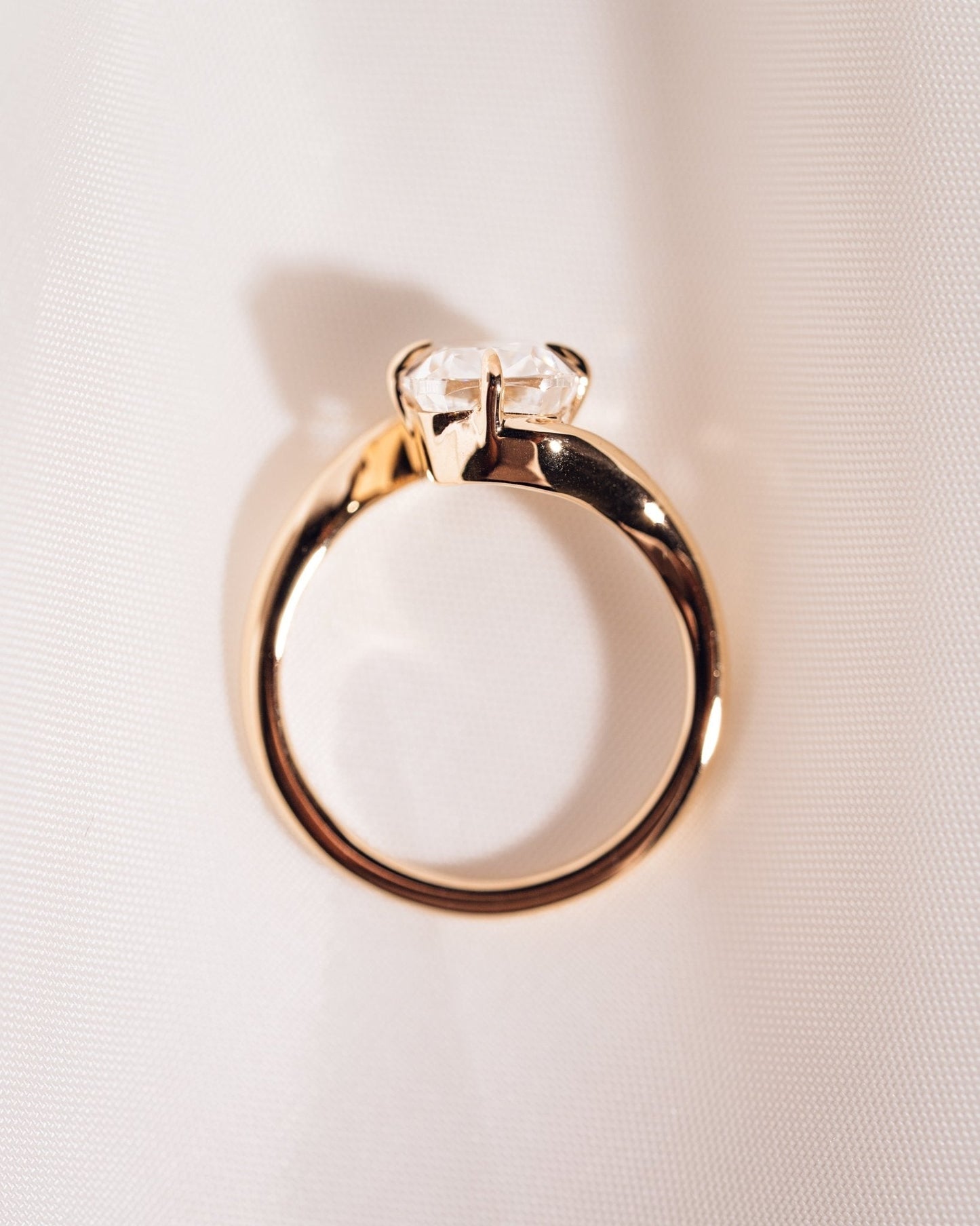 Cushion Hidden Halo Lab Grown Diamond Engagement Ring