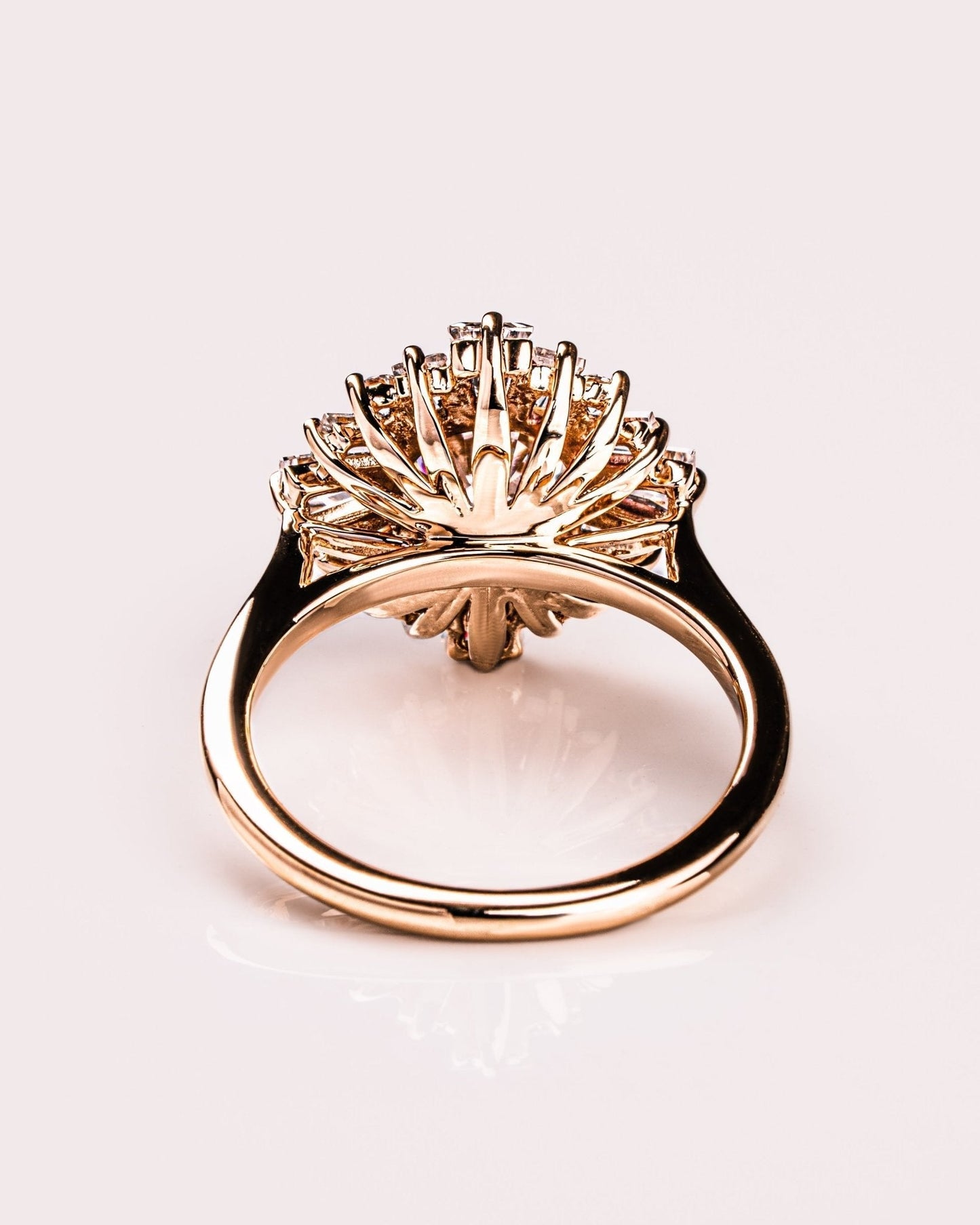 Cushion Hidden Halo Lab Grown Diamond Engagement Ring