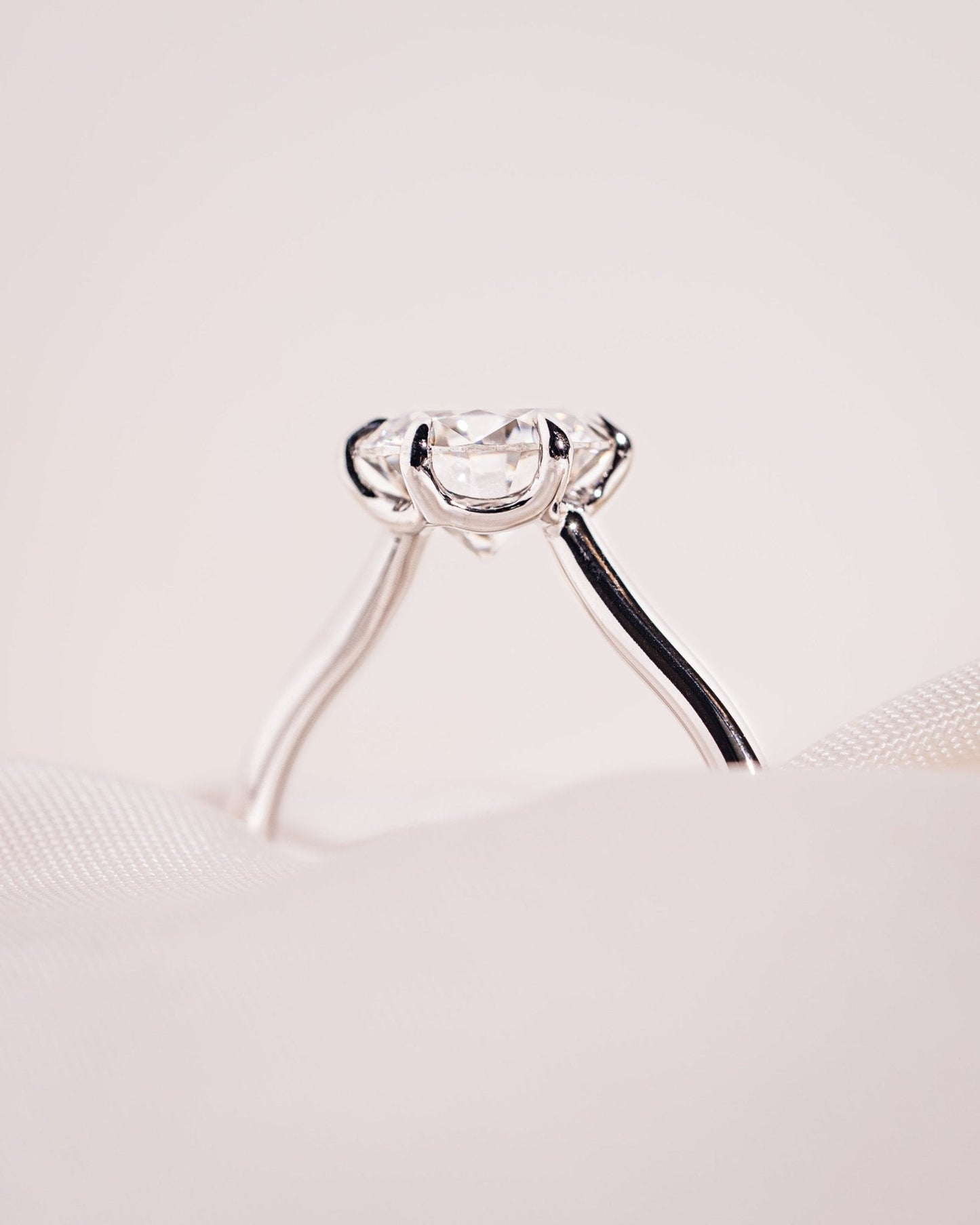 Cushion Hidden Halo Lab Grown Diamond Engagement Ring