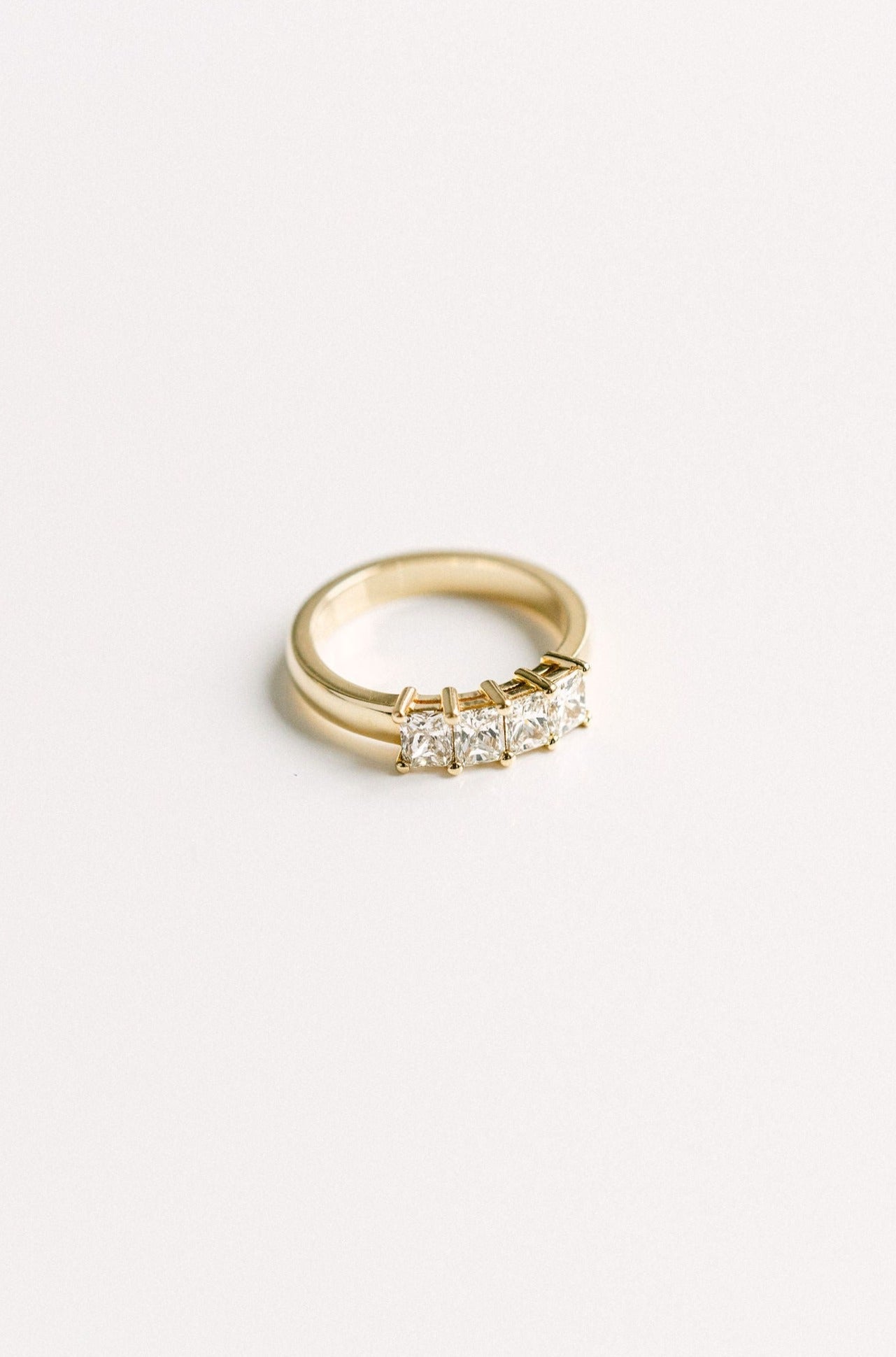 0.25 TCW Round Shaped Half Eternity Lab Grown Diamond Wedding Band