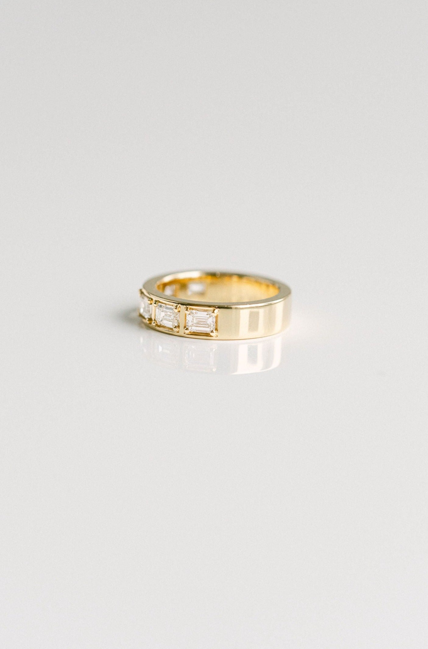 0.25 TCW Round Shaped Half Eternity Lab Grown Diamond Wedding Band