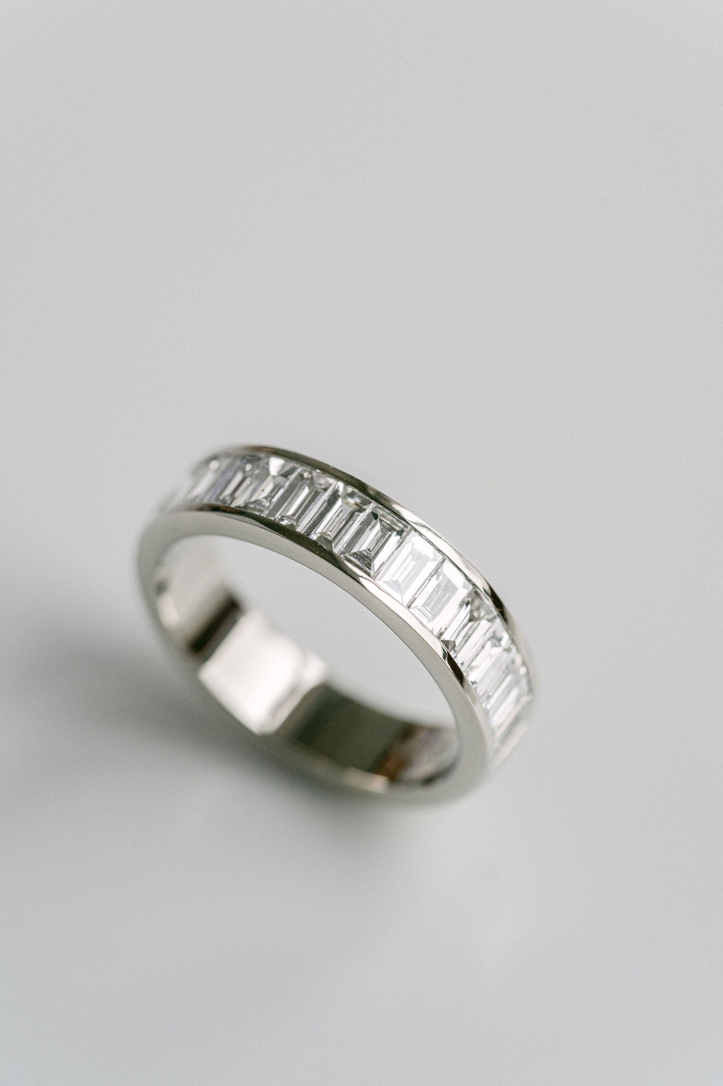 0.25 TCW Round Shaped Half Eternity Lab Grown Diamond Wedding Band