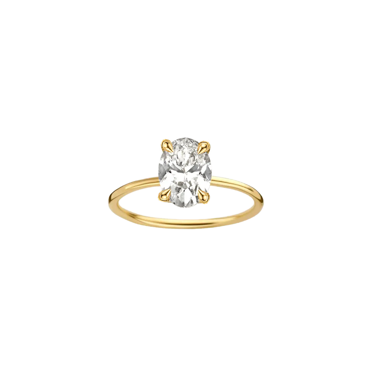 Timeless 2 CT Oval Cut Solitaire Styled Lab Grown Diamond Engagement Ring