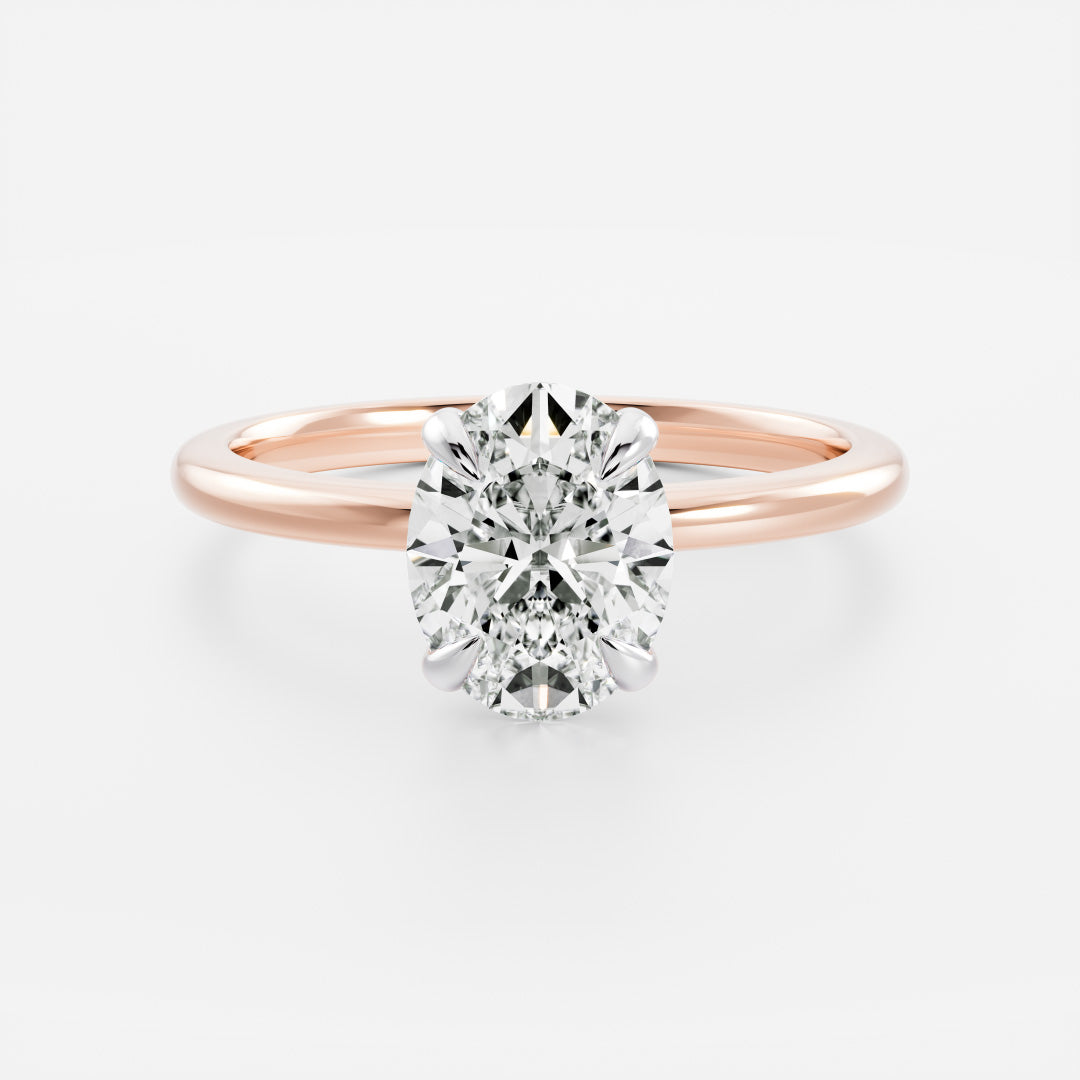 Marquise Cut Cluster Styled Lab Grown Diamond Engagement Ring